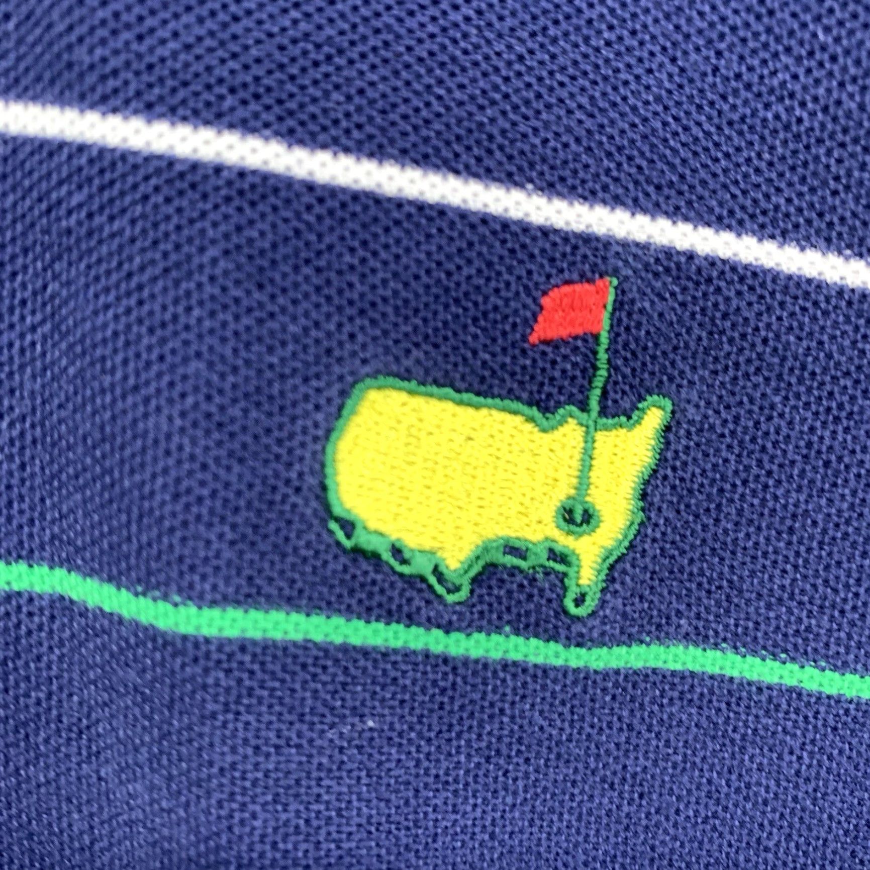 Vintage VINTAGE Masters Polo Shirt Men Medium Blue 60s Striped Embroidered Logo 100% Cotton Size US M / EU 48-50 / 2 - 2 Thumbnail