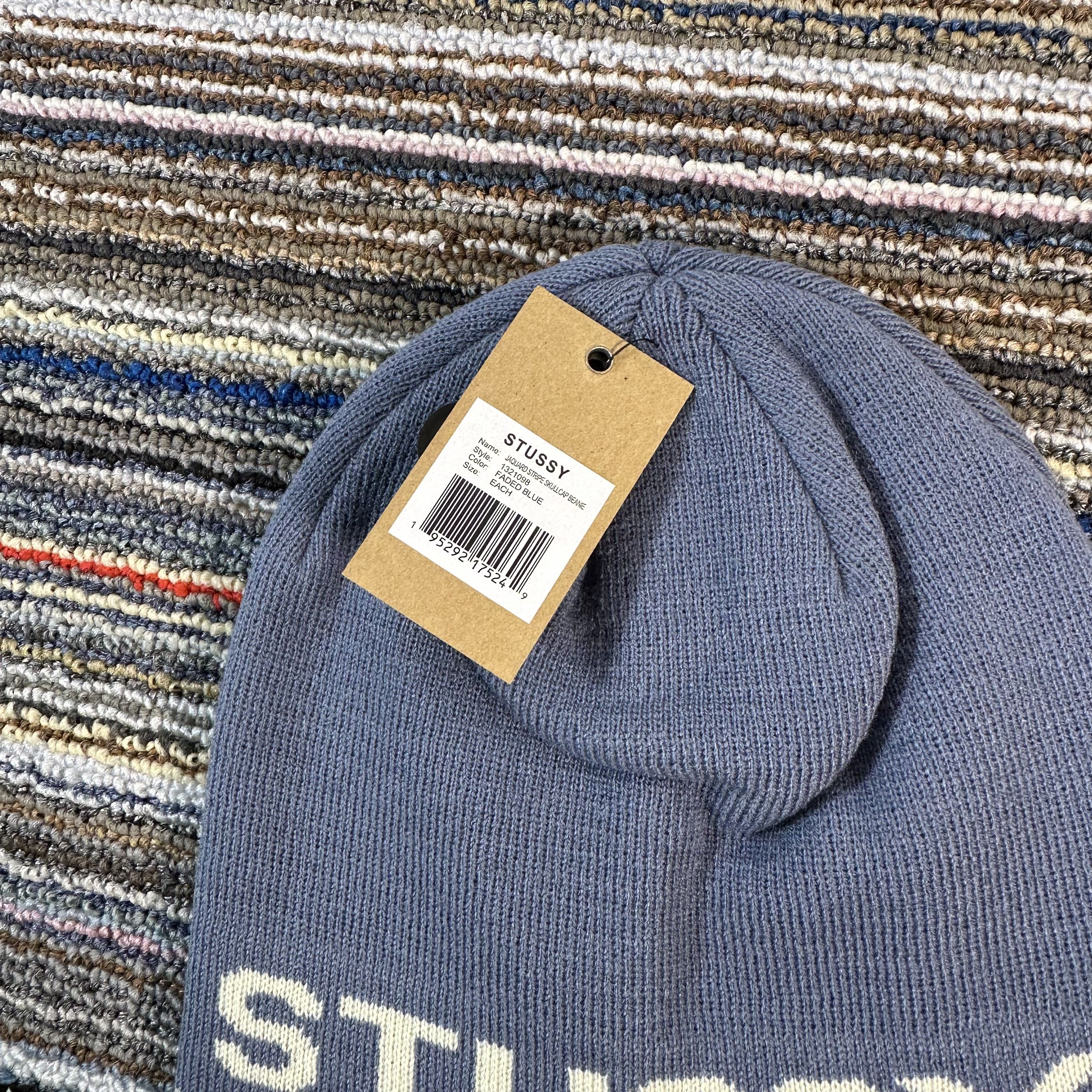 Stussy STUSSY STRIPE SKULLCAP BEANIE / FADED BLUE Size ONE SIZE - 4 Thumbnail