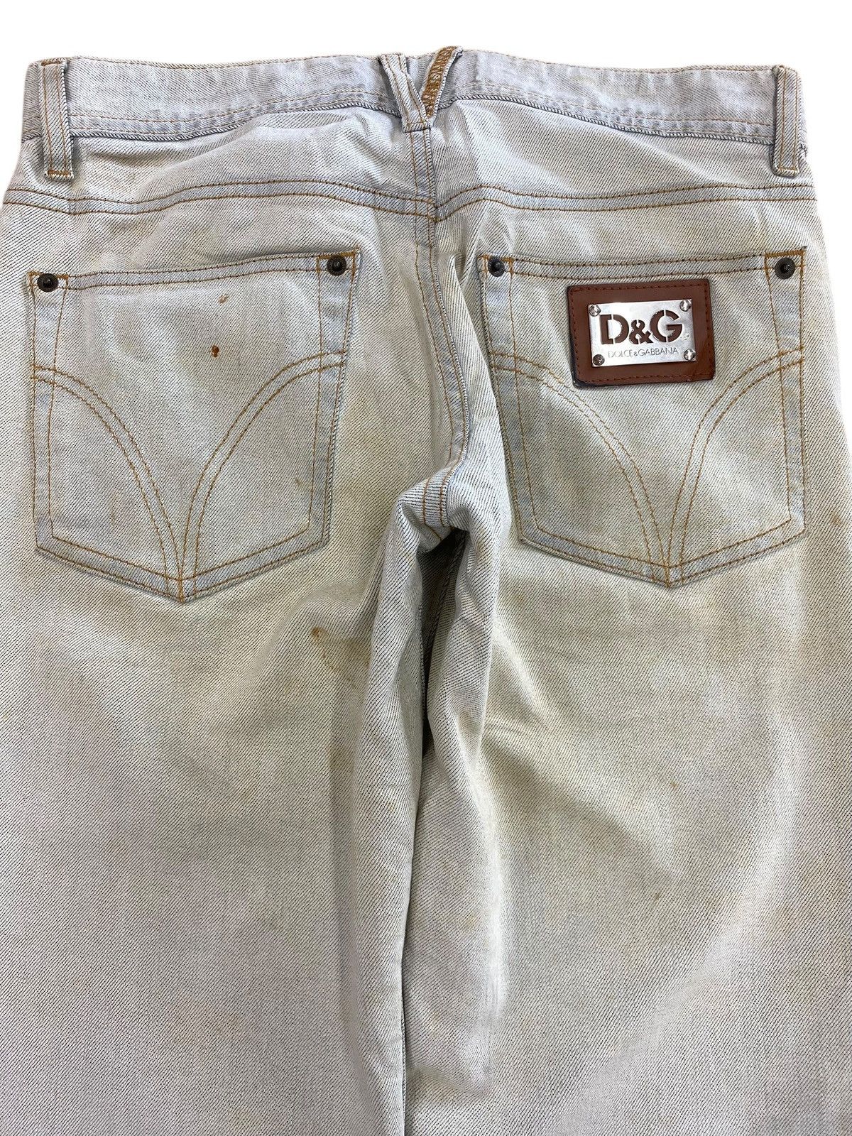 Dolce & Gabbana D&G Rusty Acid Blue Wash Style Cut Off Jeans Size US 30 / EU 46 - 4 Thumbnail