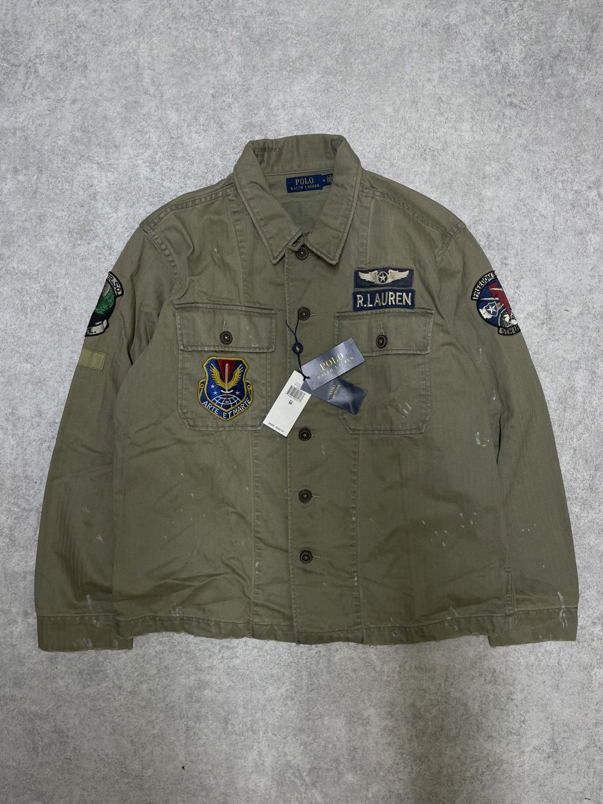 New Polo RALPH LAUREN Combat/Military/Field/Patches Cotton
