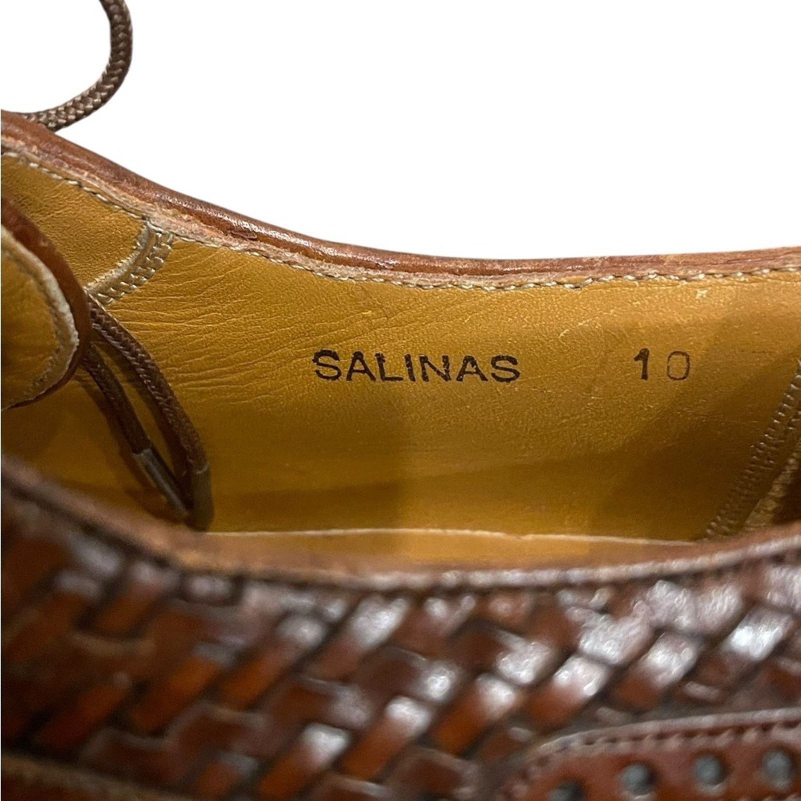 Mezlan Mezlan Salinas Genuine Crocodile Brown Woven Leather Shoes Size US 10 / EU 43 - 6 Thumbnail