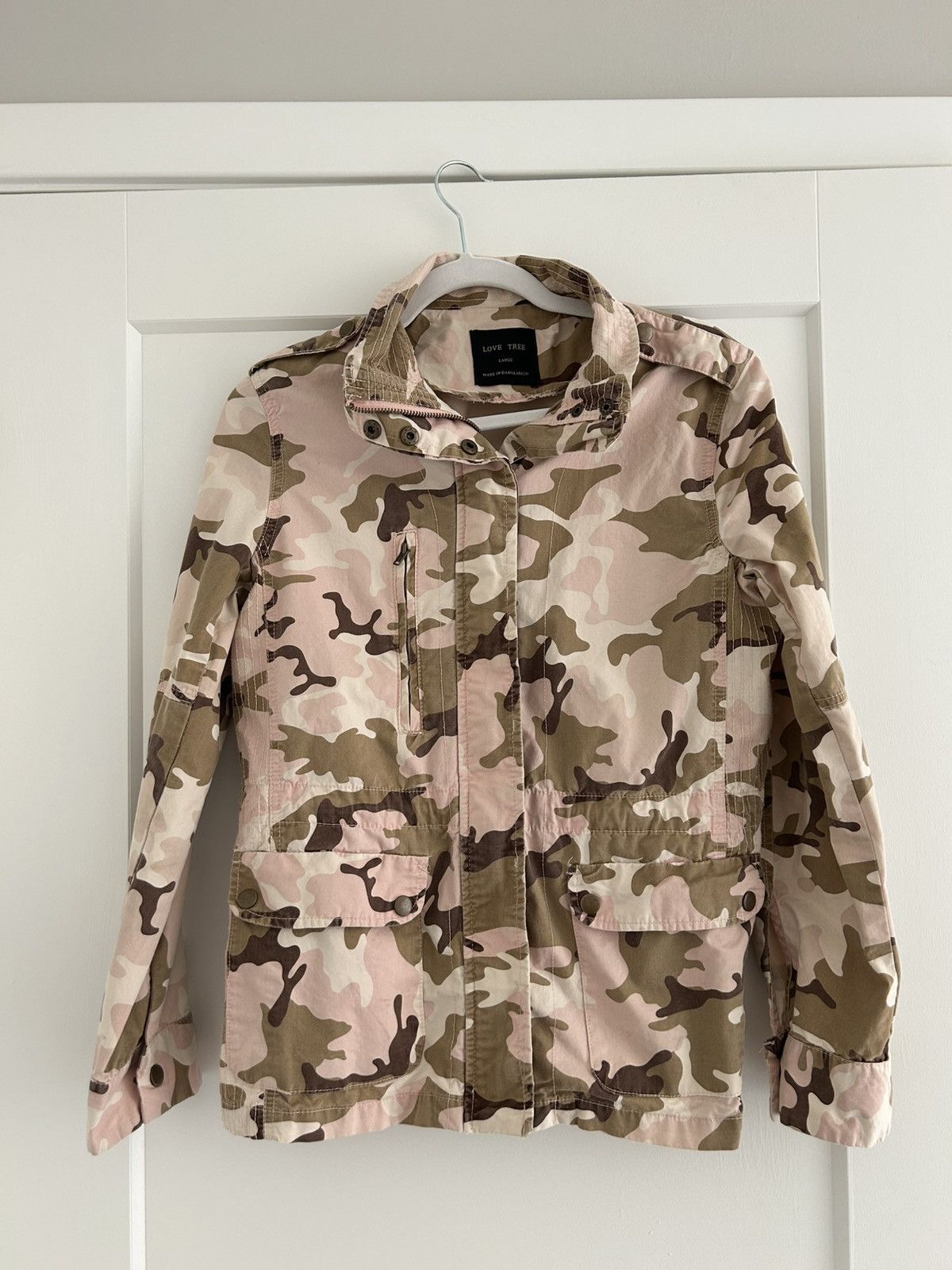 Other Love Tree Pink Camo Utility Jacket – Size Medium Size M / US 6-8 / IT 42-44 - 1 Thumbnail