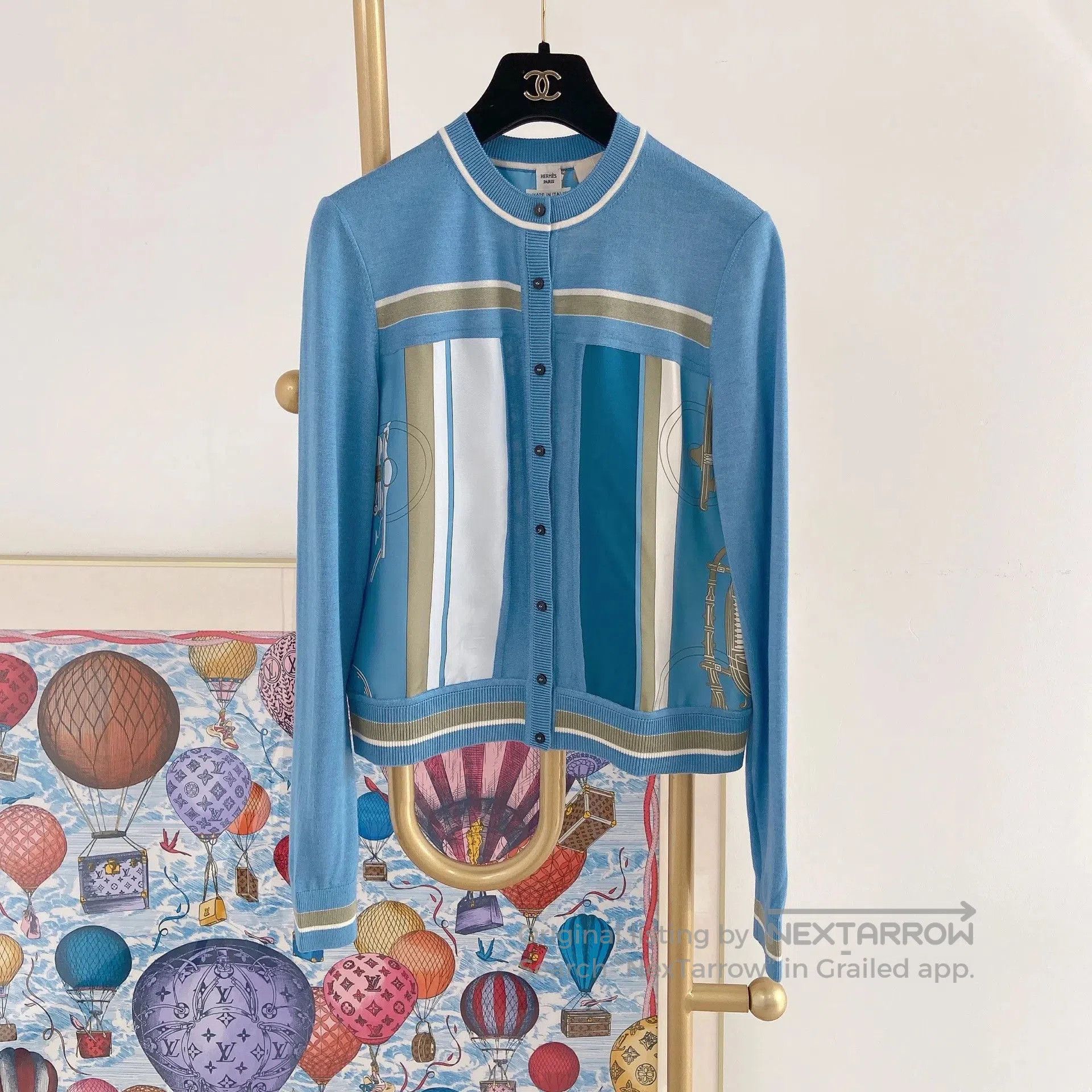 Hermes Hermes Blue Silk Shirt Size 34. Size XXS / US 00 / IT 34 - 1 Thumbnail