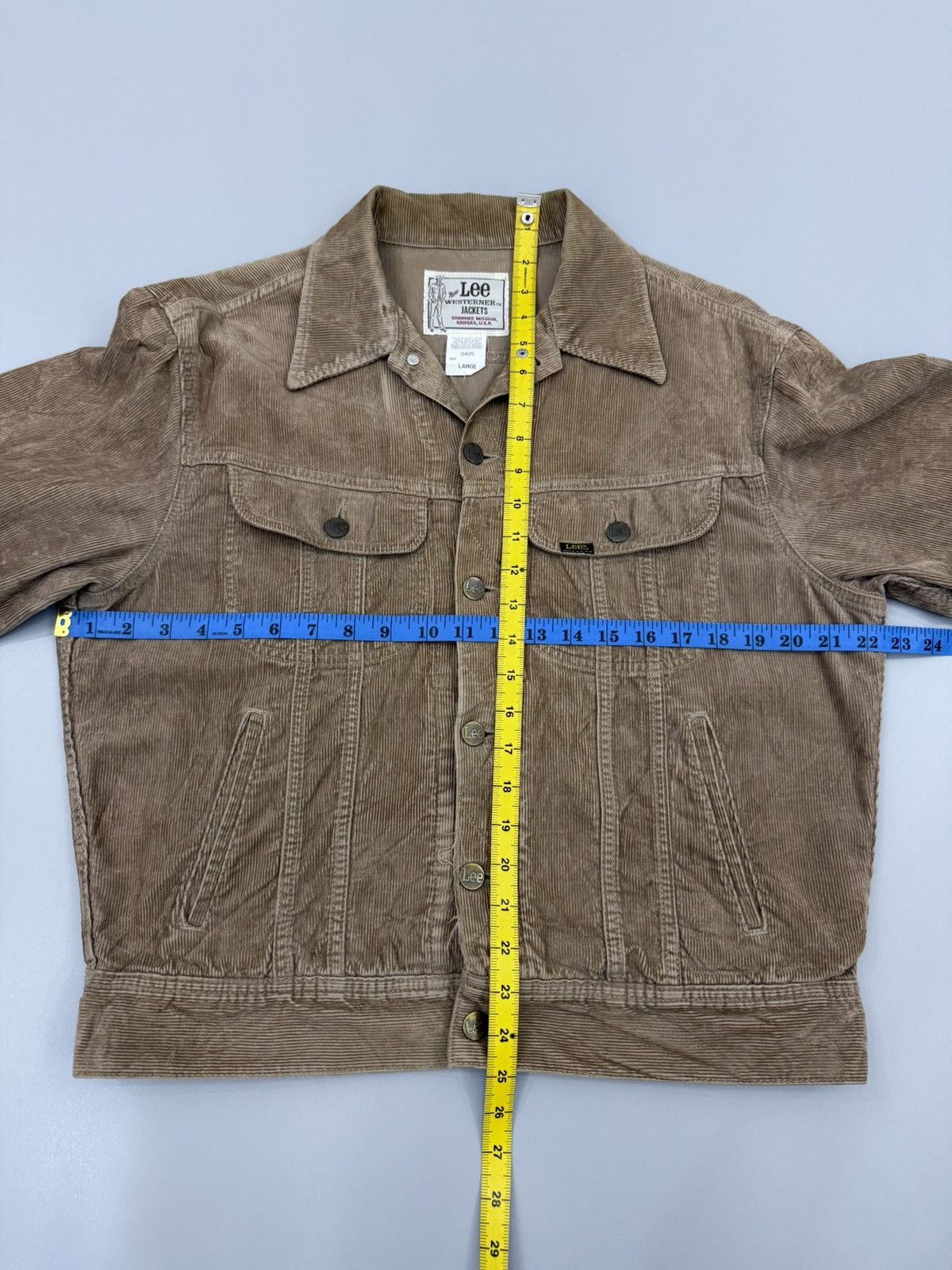 Lee Vintage 80s - 90s LEE Westerner Corduroy Brown Jacket Size US L / EU 52-54 / 3 - 11 Thumbnail