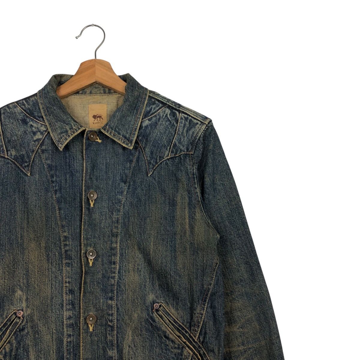 Hysteric Glamour 📌Vintage Biker Trucker Denim Jacket Button Made in Japan Size US M / EU 48-50 / 2 - 7 Thumbnail