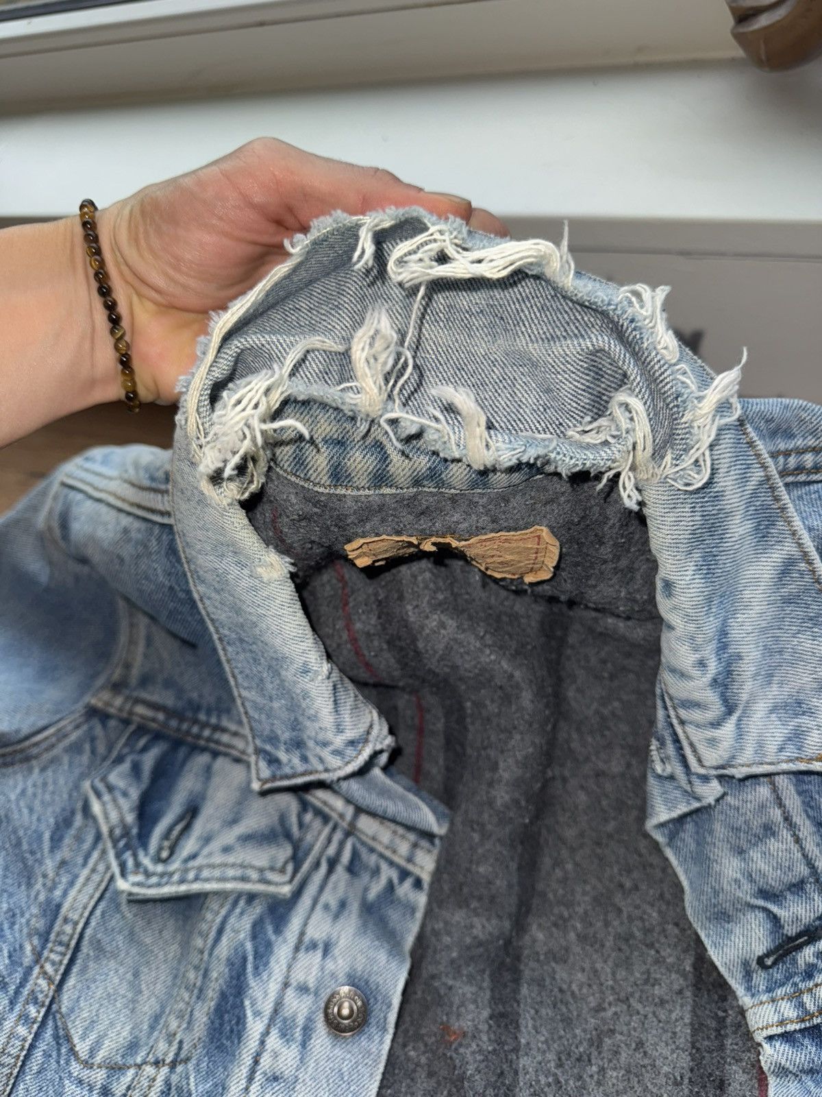 Levi's Vintage Clothing Vintage Levis Trucker Jacket Blanket Lined Denim Size US S / EU 44-46 / 1 - 6 Thumbnail