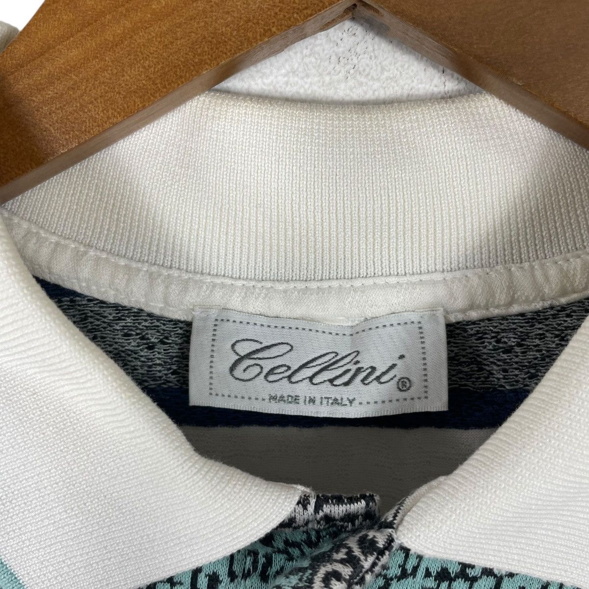 Japanese Brand × Vintage Vintage 90s Cellini Italy Stripe Polo Tee Shirt Size US L / EU 52-54 / 3 - 5 Thumbnail