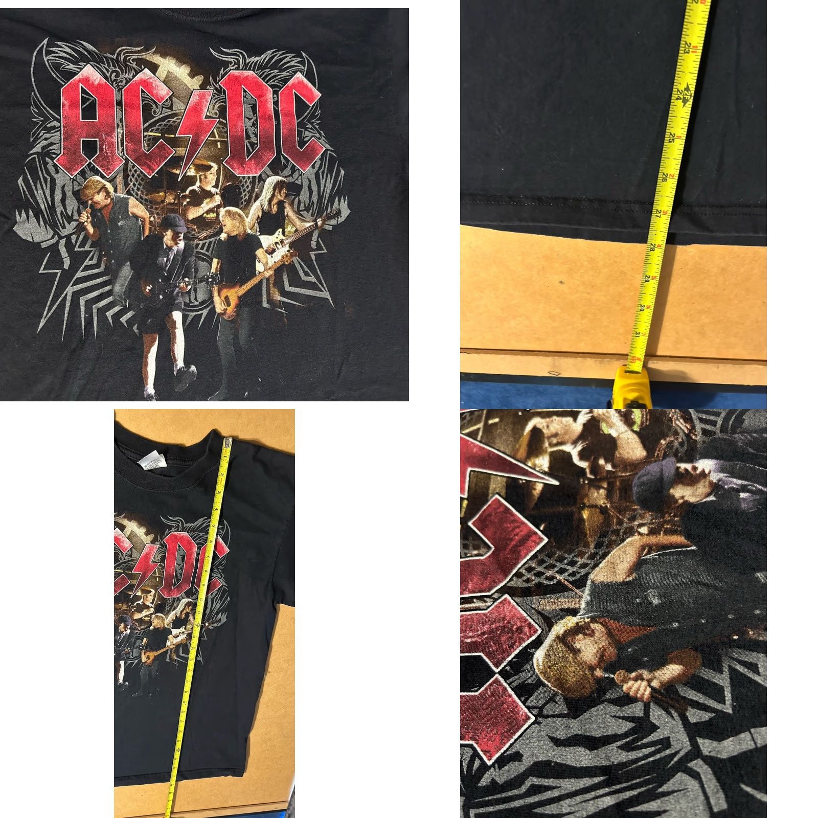 Anvil AC/DC Black Ice 2009 Tour Shirt Men Large Black Short Sleeve Crew Neck Double Sided Anvil Shirt Size US L / EU 52-54 / 3 - 10 Thumbnail