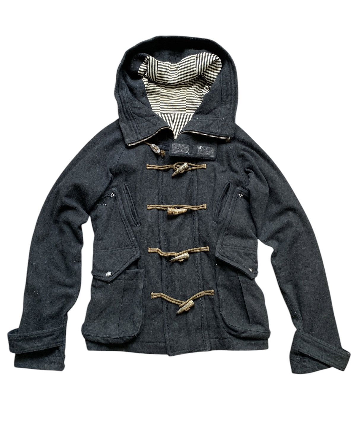 Japanese Brand Japan Brand PPFM Multipocket Duffel Hoodie Wool Jacket Size US M / EU 48-50 / 2 - 3 Thumbnail