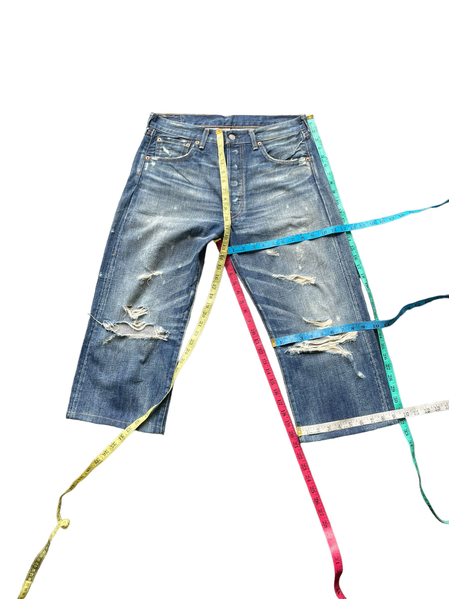 Levi's Vintage 2006 Levis 501 E 1971 Selvedge Distresed Denim Size US 33 - 6 Thumbnail