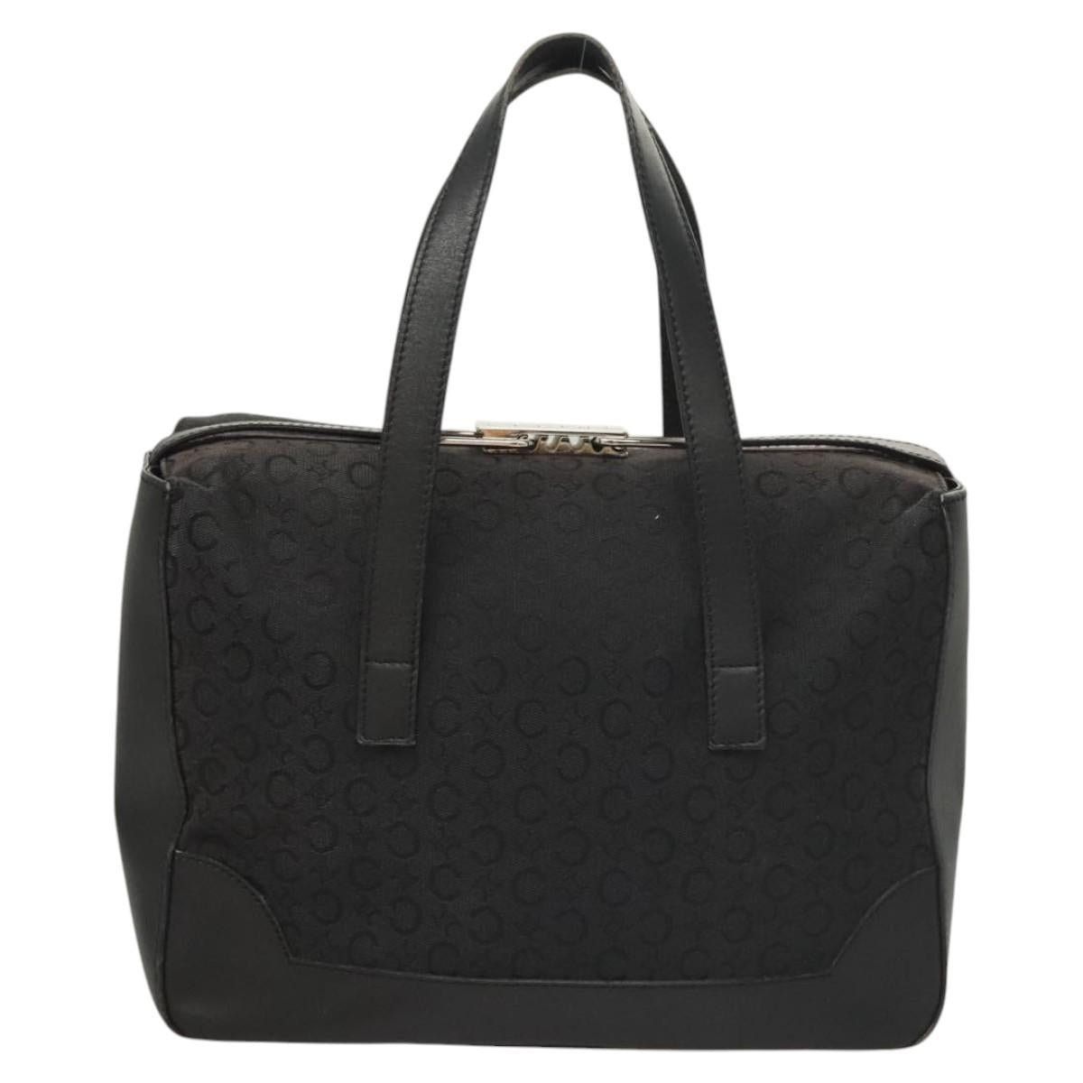 Celine CELINE C Macadam Canvas Hand Bag Black Silver Size ONE SIZE - 2 Thumbnail