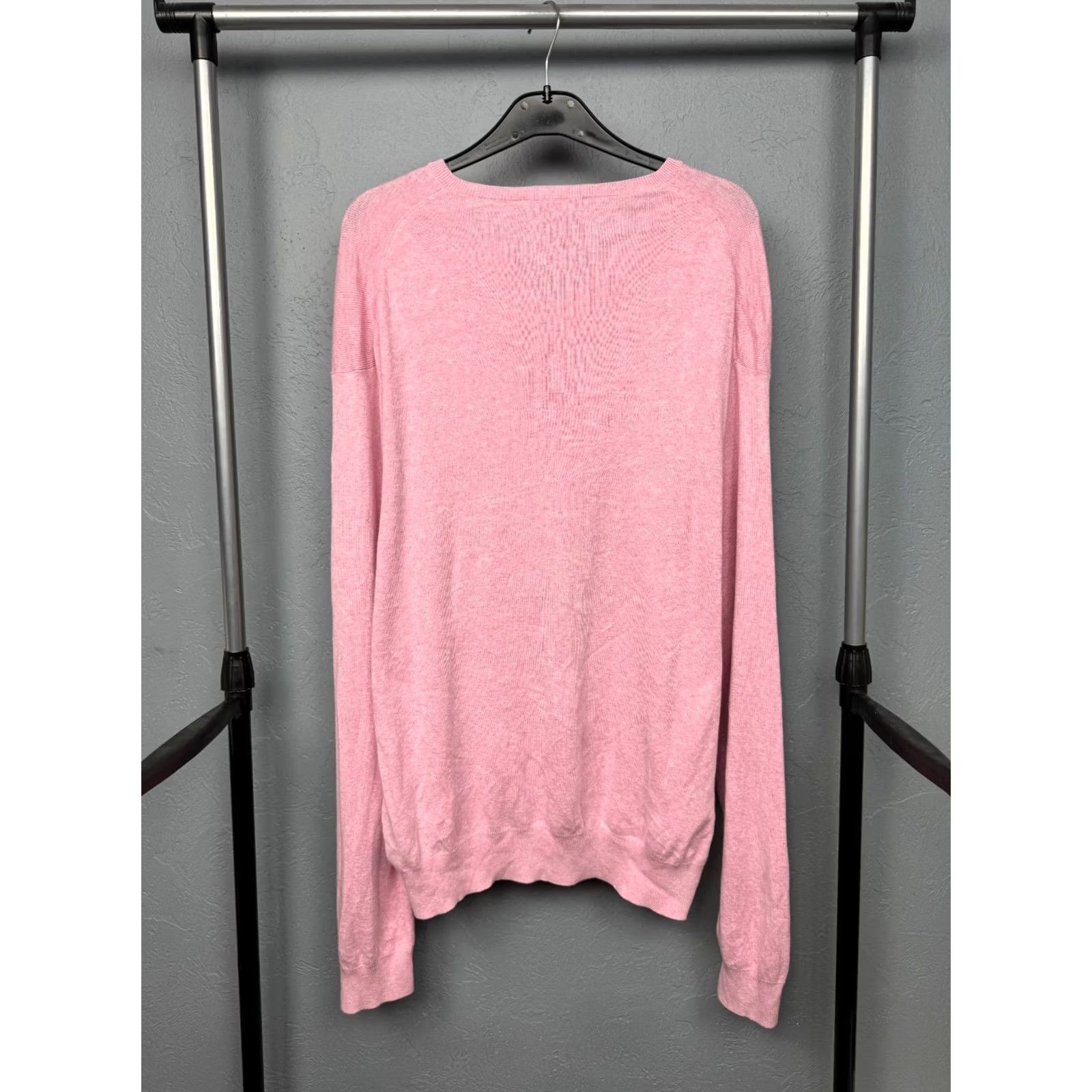 Polo Ralph Lauren Polo Ralph Lauren Mens V-neck Sweater XXL Pullover Cotton Pink Logo Size US XXL / EU 58 / 5 - 7 Thumbnail