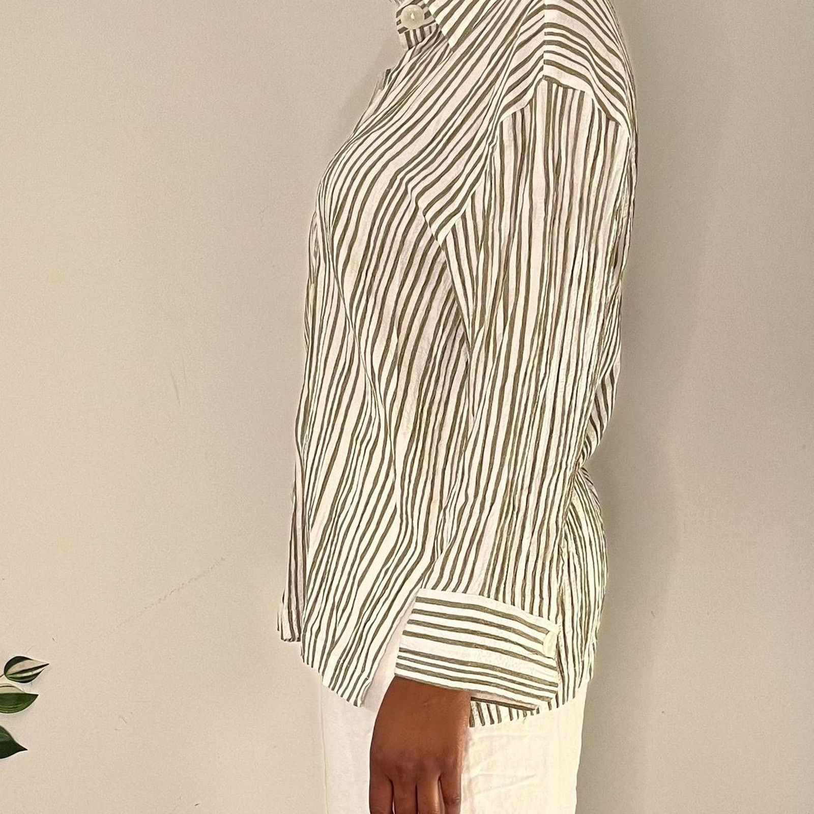 Other Olive ivory stripped linen Size M / US 6-8 / IT 42-44 - 4 Thumbnail
