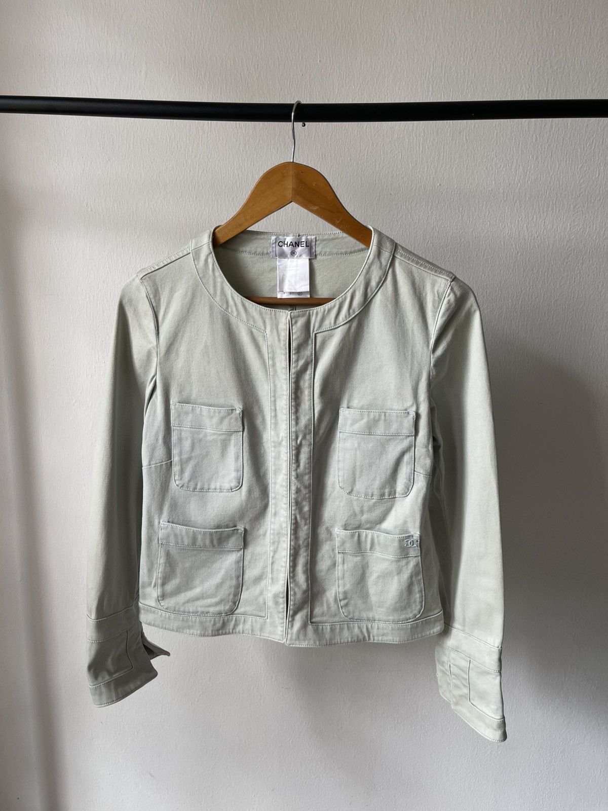 Chanel Vintage Chanel Jeans Jacket With Coco Logo 11 Size S / US 4 / IT 40 - 2 Thumbnail