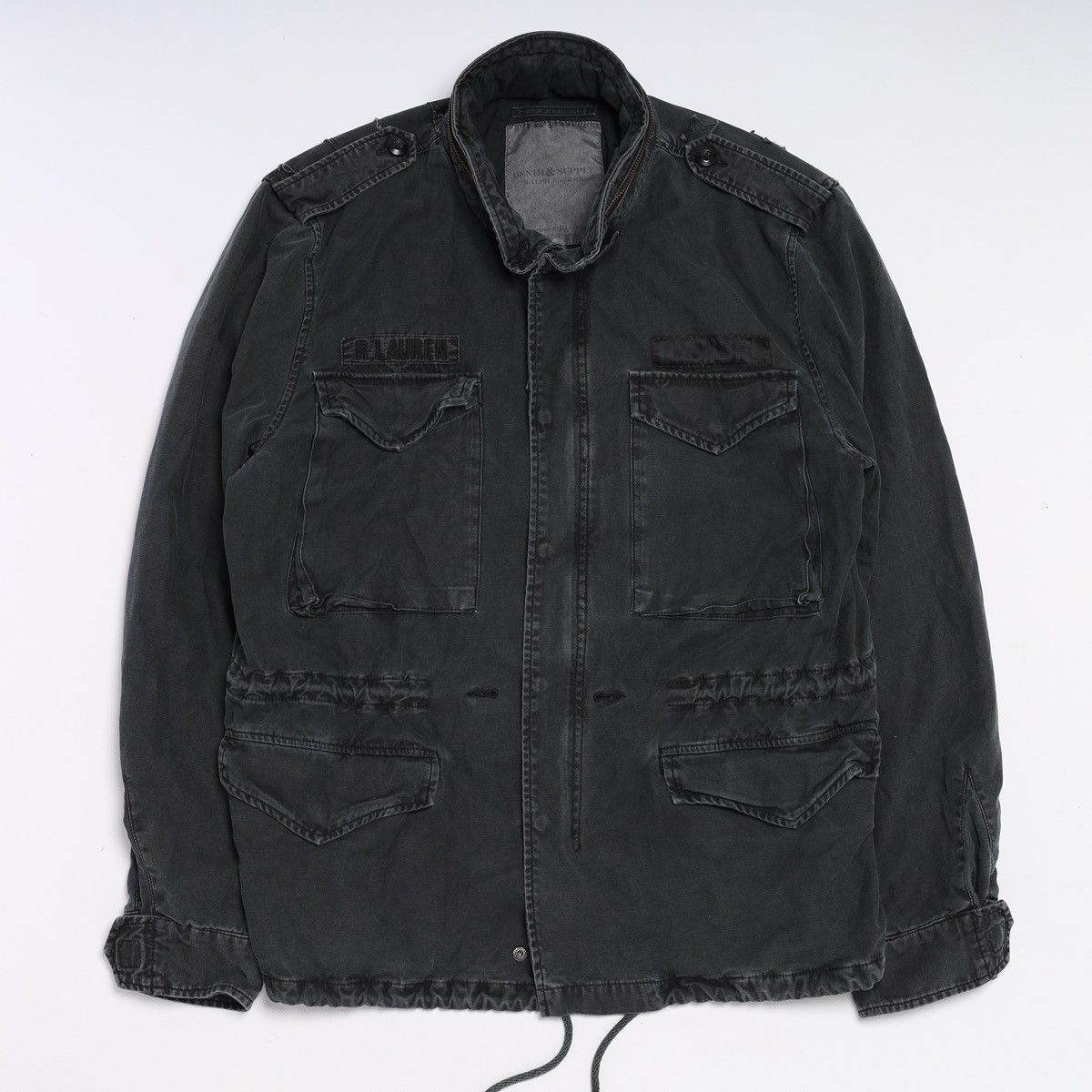Denim & Supply Ralph Lauren Denim Supply Ralph Lauren Black Washed Jacket Military Field Size US XL / EU 56 / 4 - 2 Thumbnail