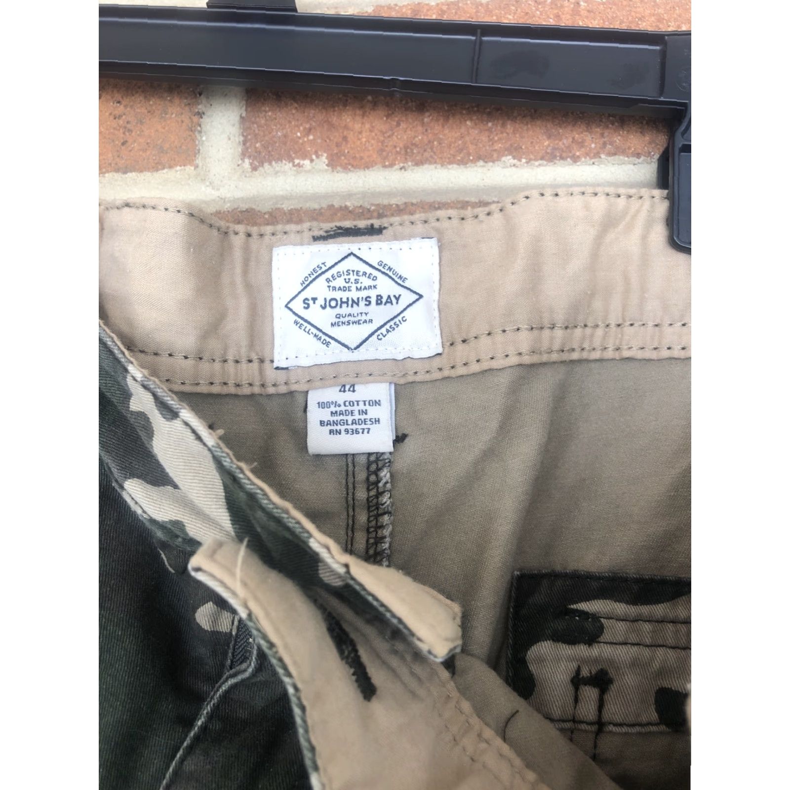Vintage St. John’s Bay Cargo Shorts Camouflage Green Beige Brown Size 44 Men’s Regular Pockets Cotton Spandex Camouflage Pattern Casual Cargo / Men Size US 44 / EU 60 - 5 Thumbnail