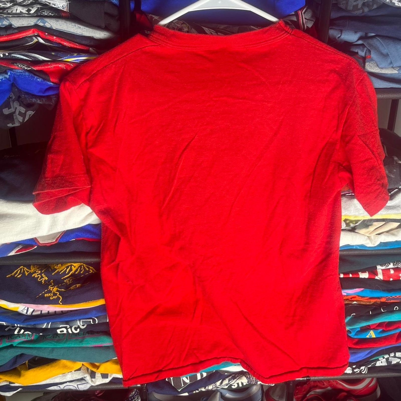 Russell Athletic 1980s "I am a woman service league" red and white t-shirt Size M / US 6-8 / IT 42-44 - 3 Thumbnail