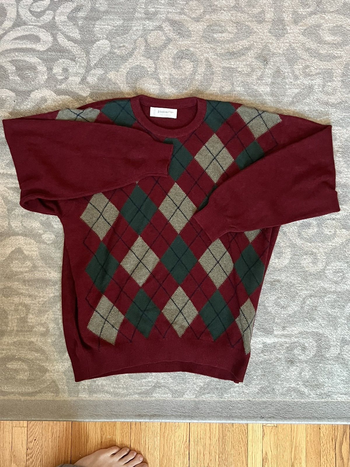 Johnstons Of Elgin Johnston Of Elgin Argyle Cashmere Jumper Retails $995 Size US L / EU 52-54 / 3 - 1 Thumbnail