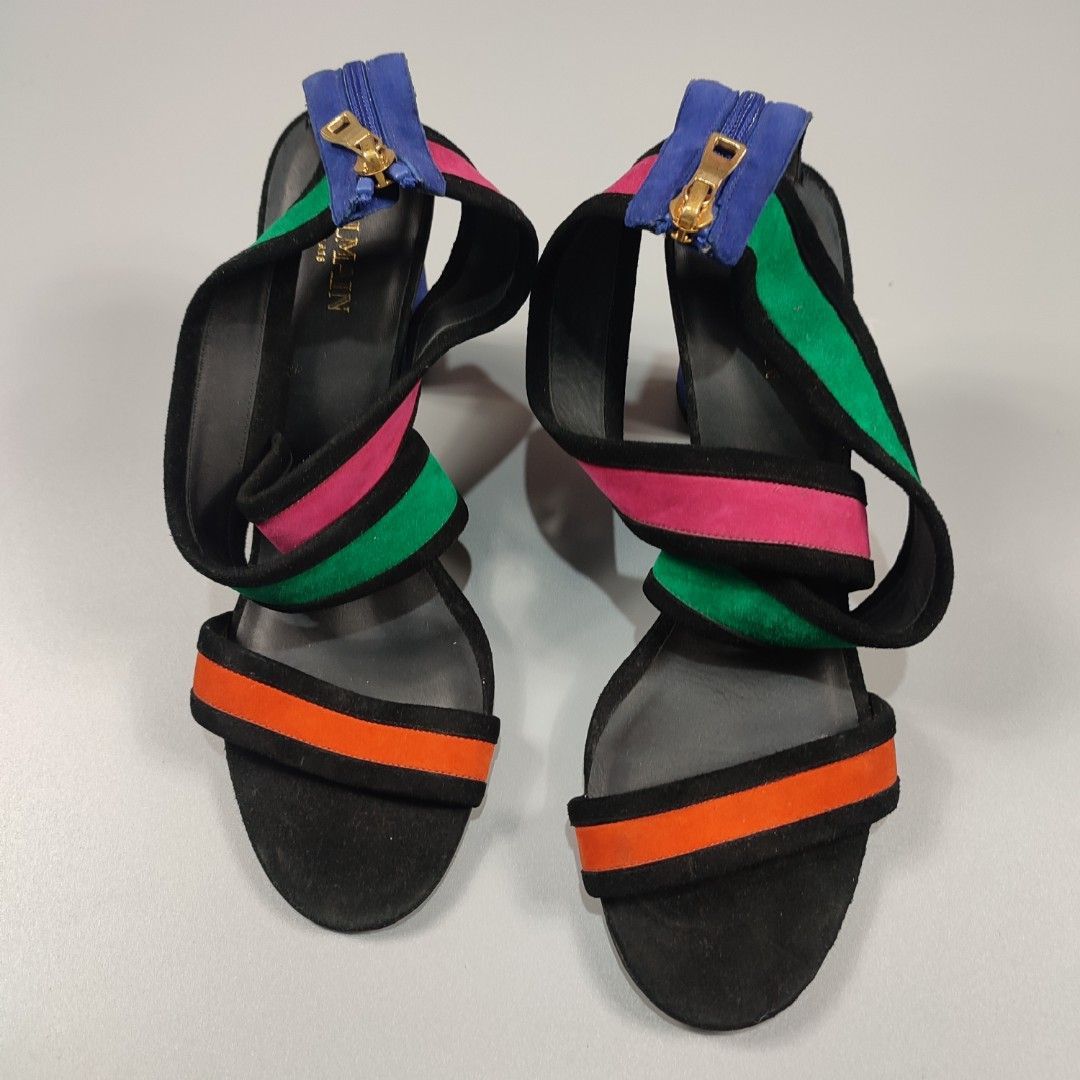 Balmain BALMAIN MULTI COLOR HEELS Size US 9 / IT 39 - 9 Thumbnail