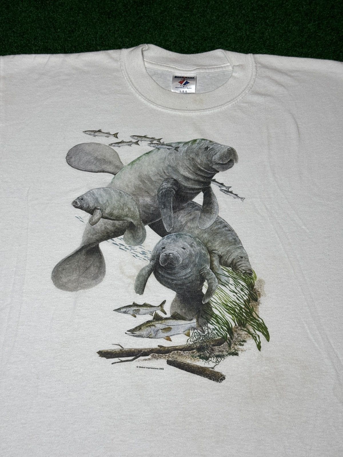Vintage Vintage Y2K Manatee Nature Marine Life Lrg Retro T Shirt Size US L / EU 52-54 / 3 - 2 Thumbnail