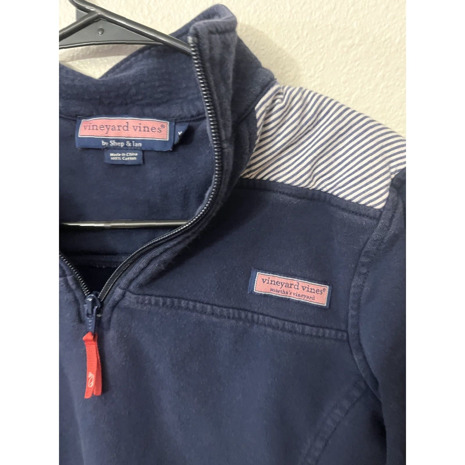 Vineyard Vines Vineyard Vines Womens 1/4 Zip Classic Patchwork Shoulder Shep Shirt XS Blue Sweatshirt Zip Womens XS Size XS / US 0-2 / IT 36-38 - 4 Thumbnail