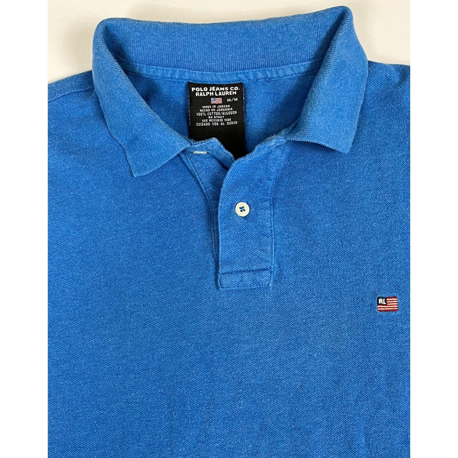 Vintage VINTAGE Polo Jeans Co. Ralph Lauren Polo Shirt Men’s Blue 90s SZ M Regular Short Sleeve Embroidered Logo Size US M / EU 48-50 / 2 - 3 Thumbnail