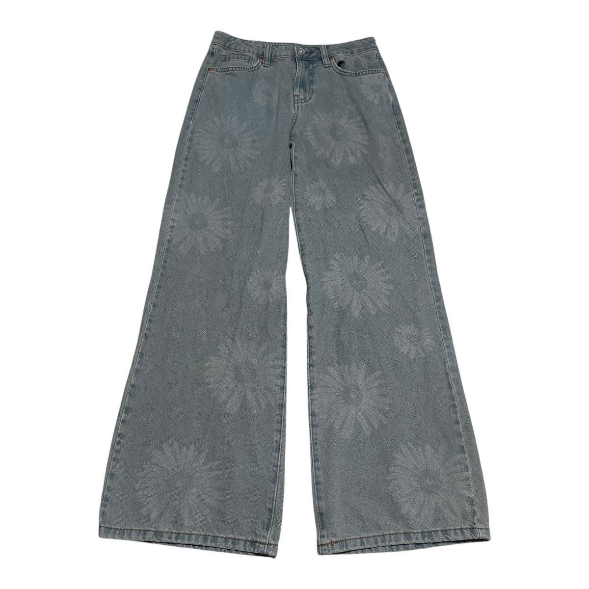 Forever 21 Forever 21 Floral Dandelion Baggy Jeans Women’s 26 (28x30) Size 28" / US 6 / IT 42 - 3 Thumbnail