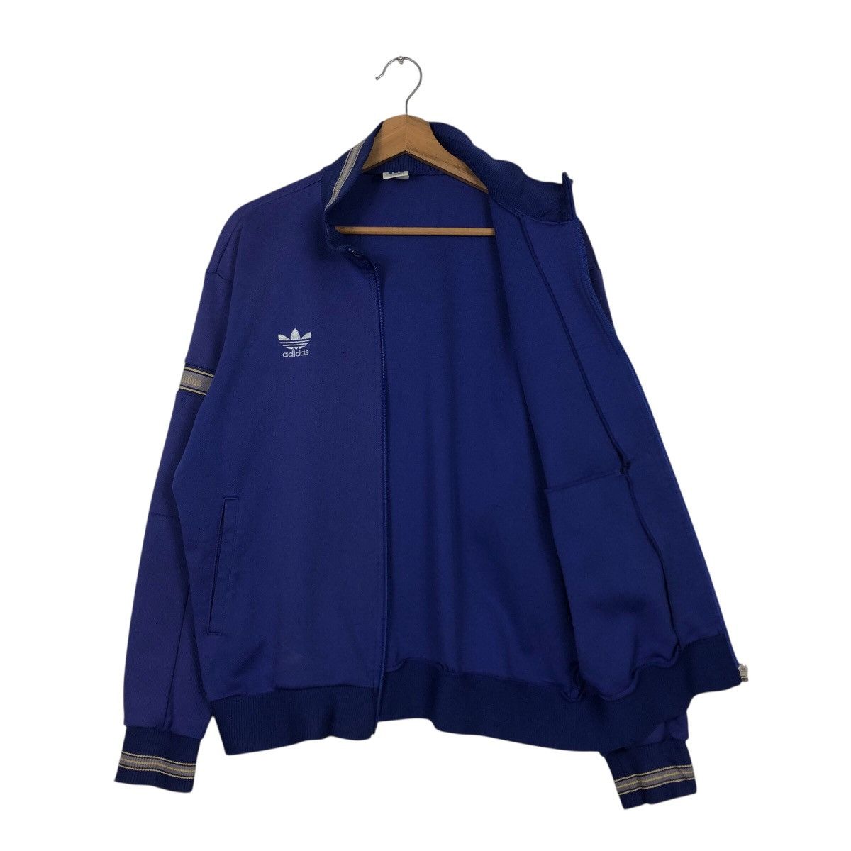 Adidas Vintage Adidas Trefoil Track Jacket 80s/90s – Royal Blue Size US M / EU 48-50 / 2 - 12 Thumbnail