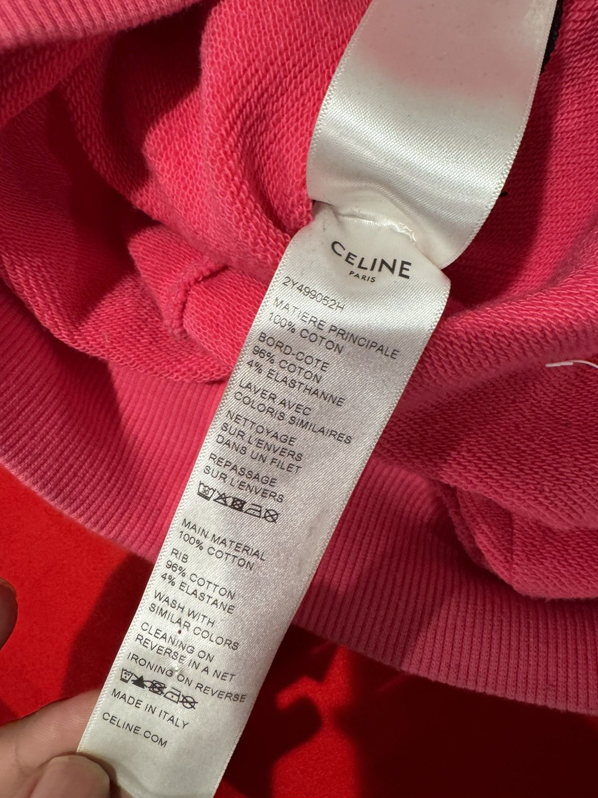 Celine Pink Celine Homme Hoodie Size US M / EU 48-50 / 2 - 6 Thumbnail
