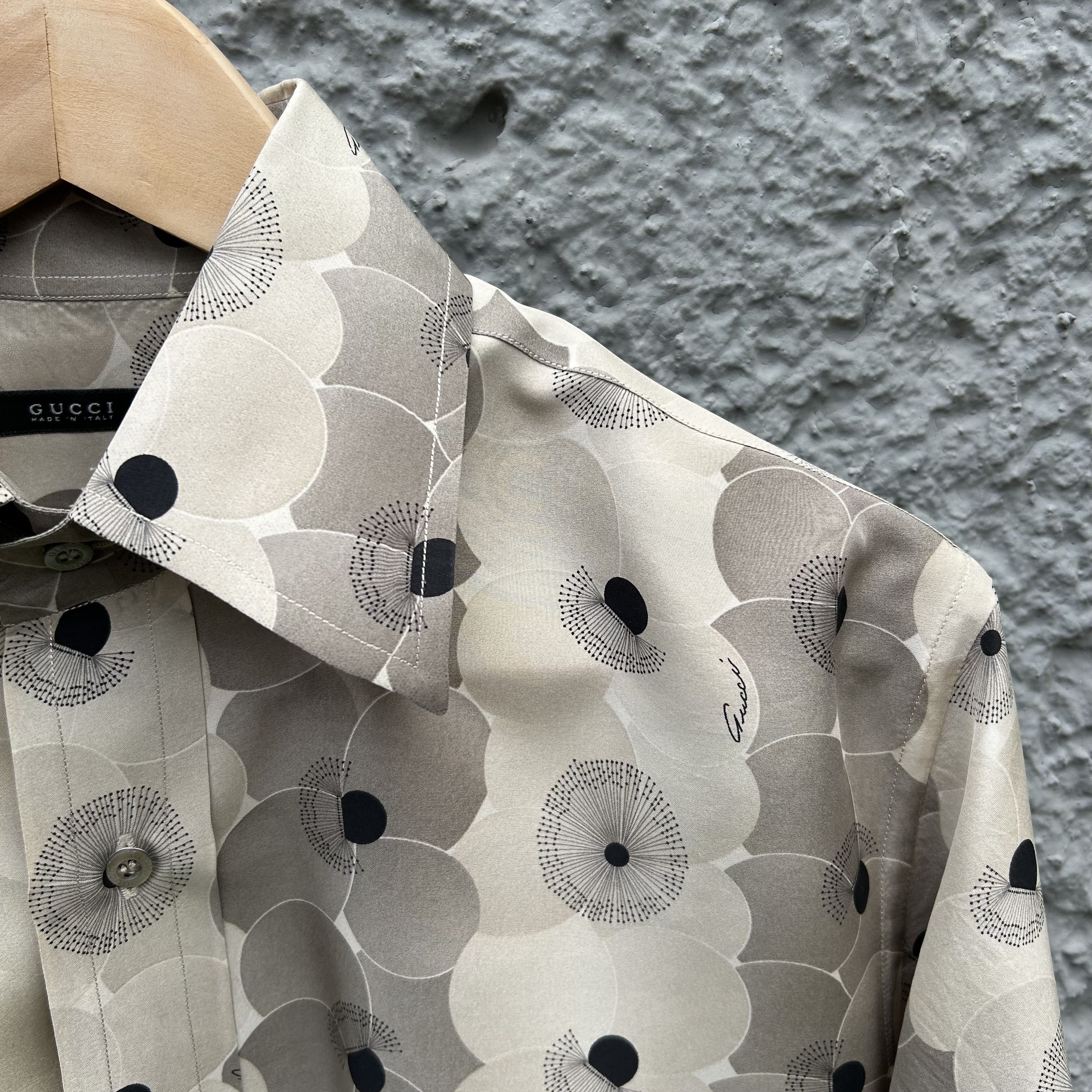 Gucci Gucci Archive Silk Shirt Flowers Button Up Size US S / EU 44-46 / 1 - 4 Thumbnail