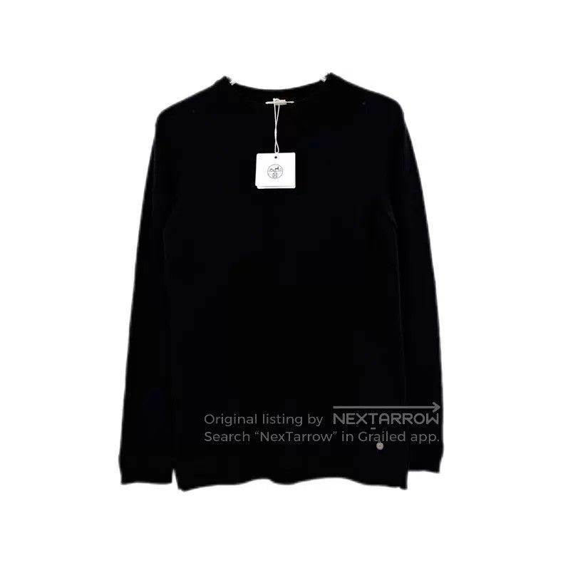 Hermes Hermes Black Metal Logo Cashmere Sweater Size XS / US 0-2 / IT 36-38 - 1 Thumbnail