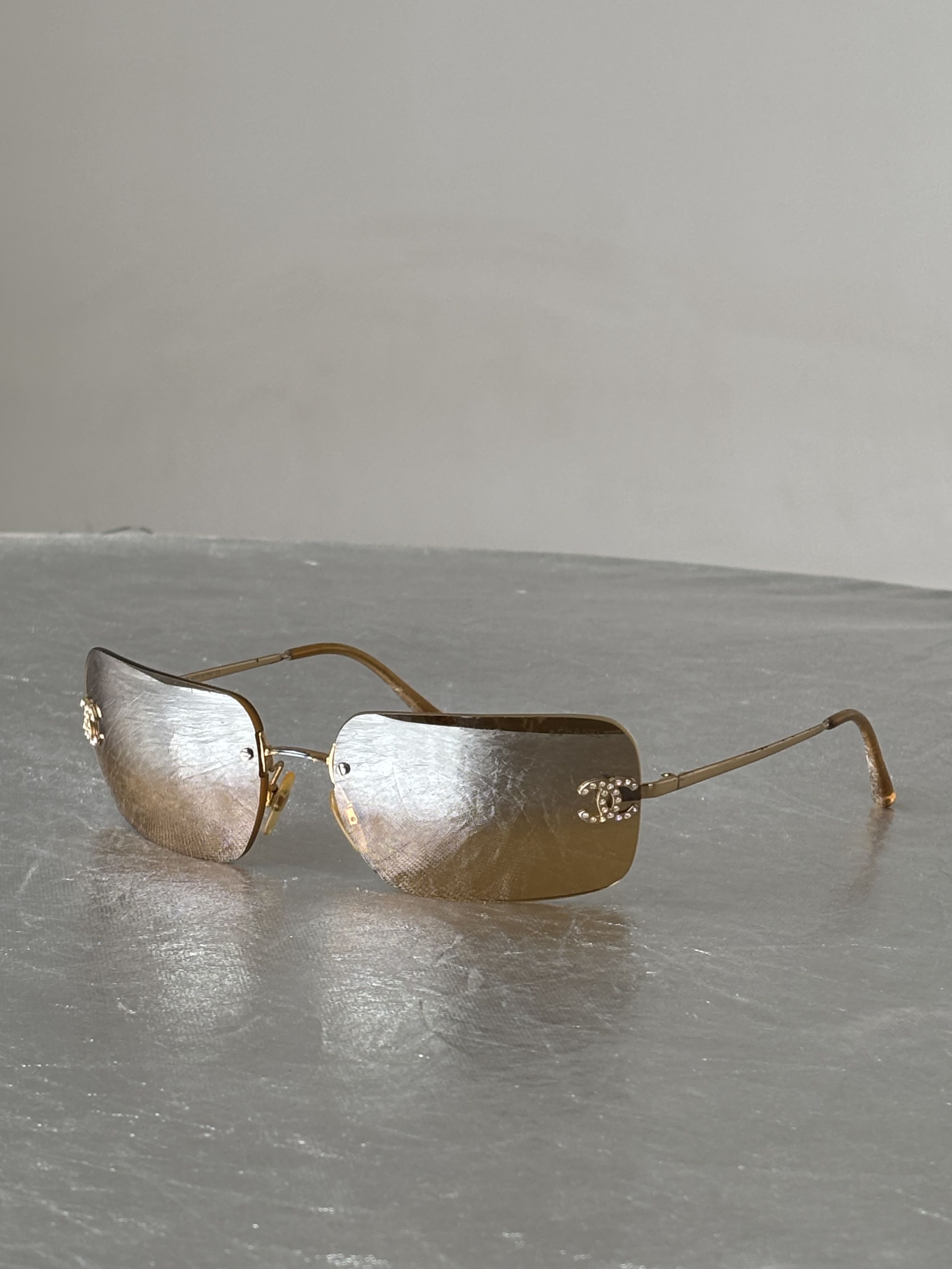 Chanel CHANEL Sunglasses 4017-D Rimless Rhinestones Vintage Size ONE SIZE - 2 Thumbnail