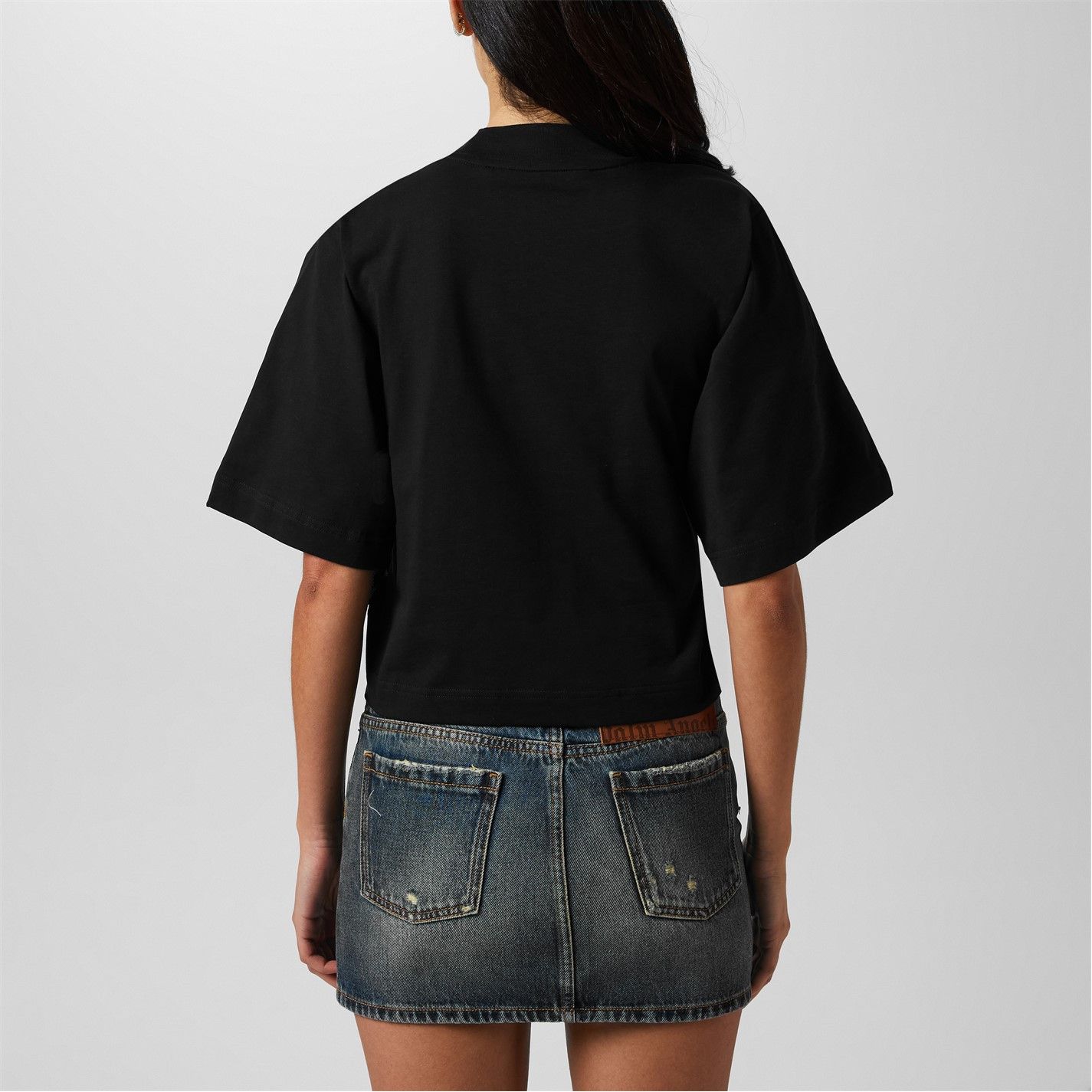 Palm Angels o1g2r1mq0325 Logo Crop T-Shirt in Black Size XS / US 0-2 / IT 36-38 - 5 Thumbnail