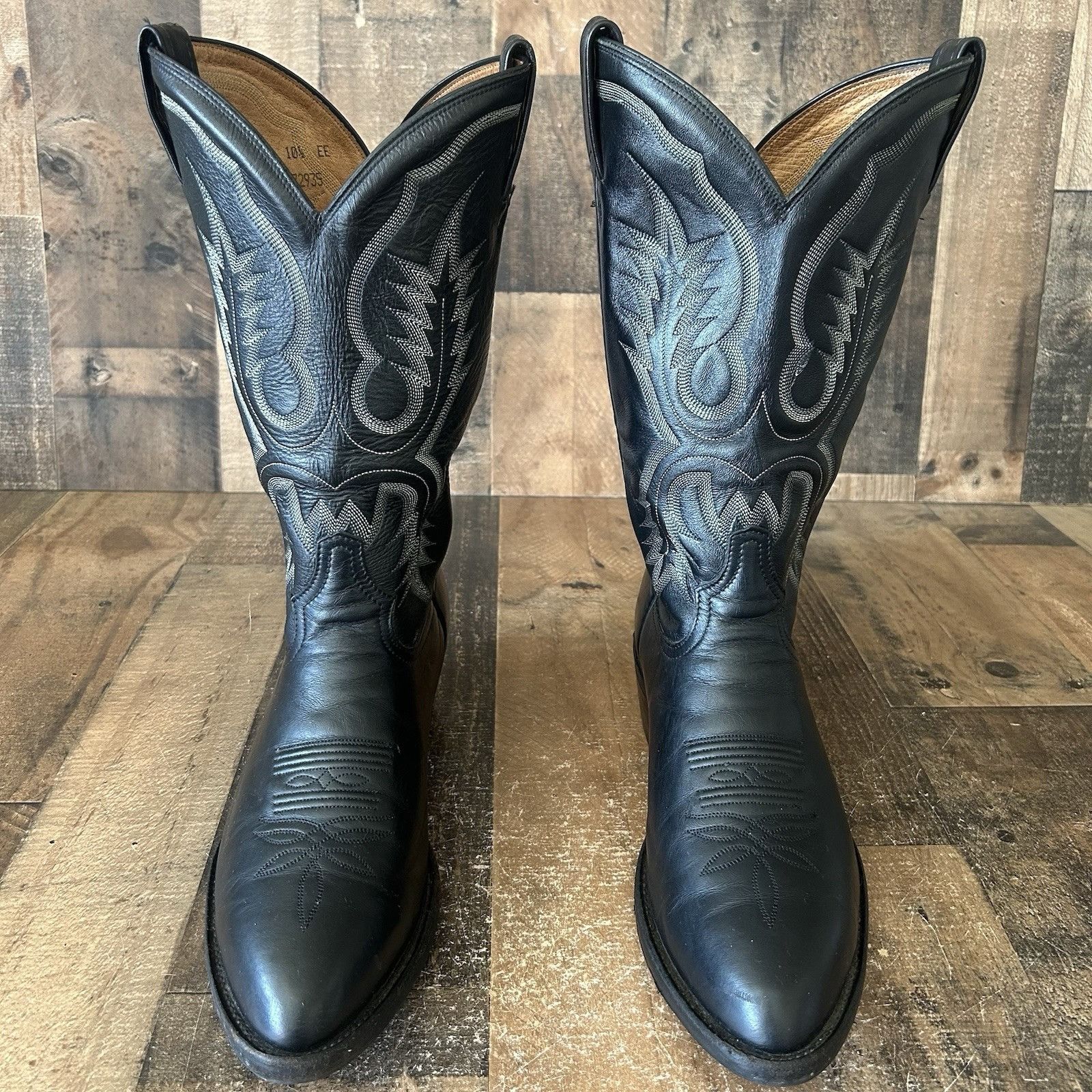 Tony Lama Tony Lama CZ4000 Vintage Black Cowboy Boots Mens 10.5 D Size US 10.5 / EU 43-44 - 1 Thumbnail