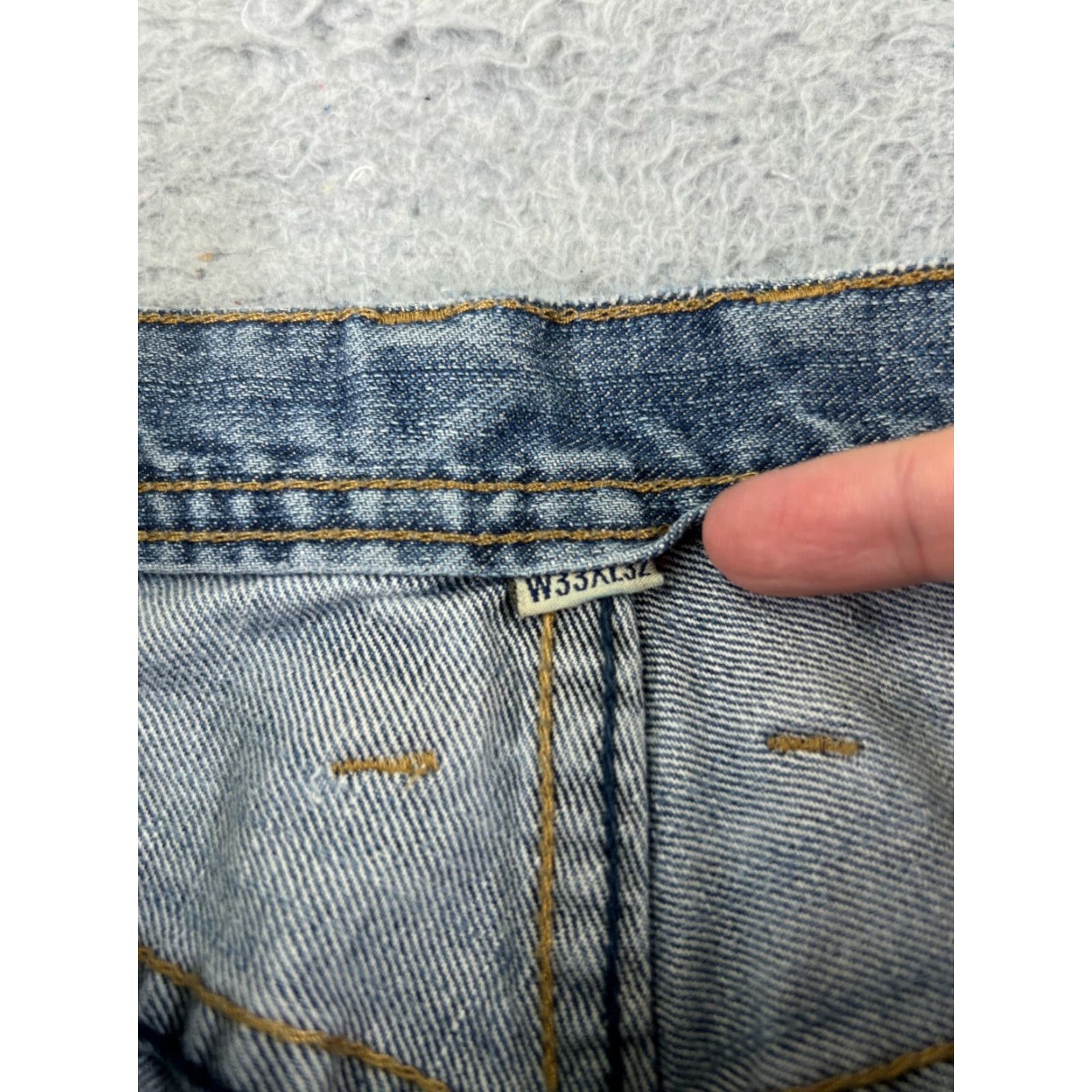 Denime Flypaper Womens Shorts 33 Blue Cutoff Denim 100% Cotton Distressed 30x11 Size 24" / US 00 / IT 34 - 7 Thumbnail