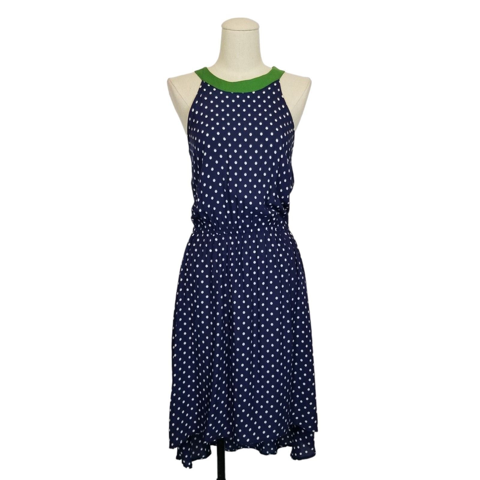 anthropologie blue polka dot dress Maurie and Eve  thisisaust-staging