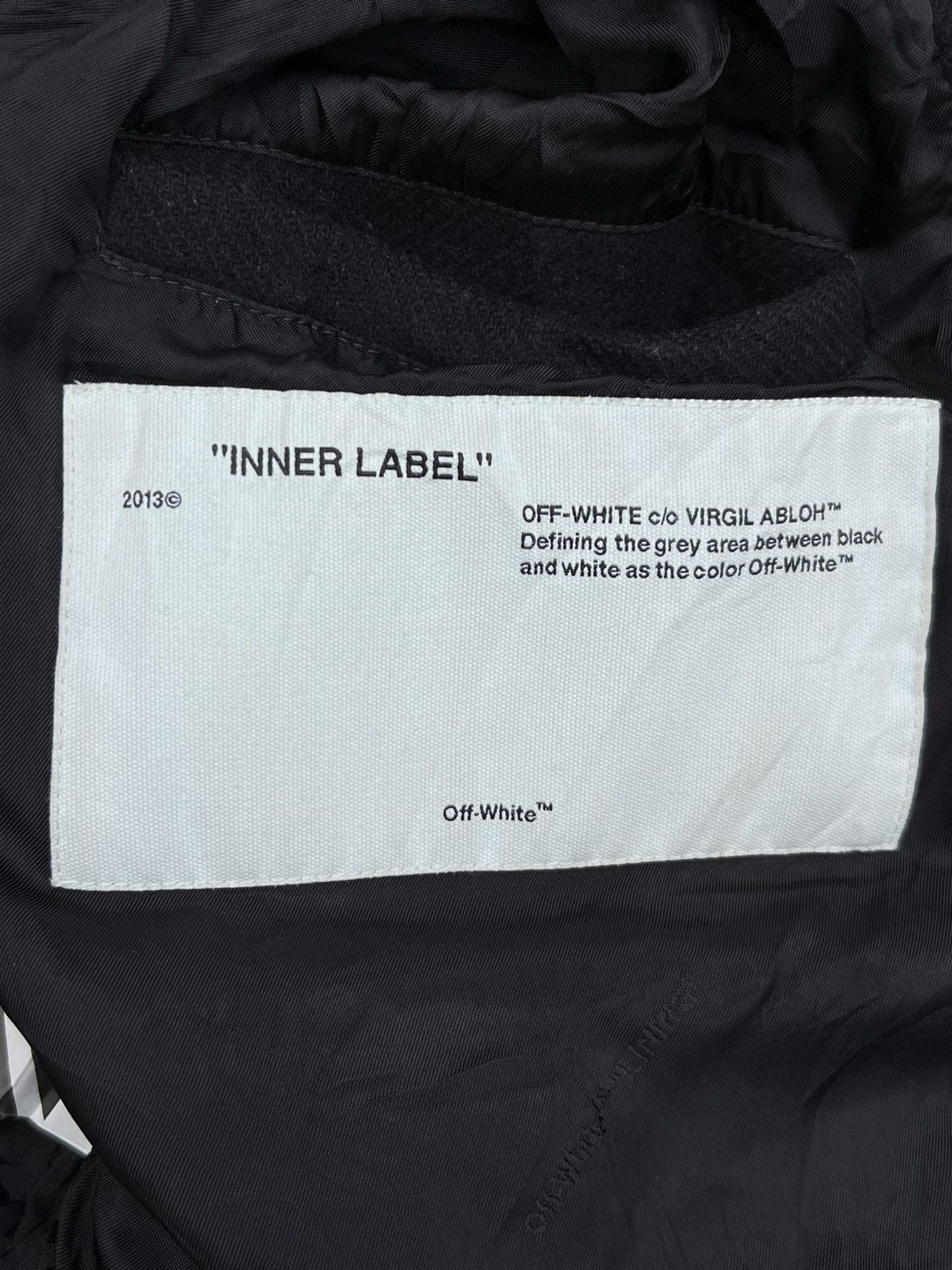 Off-White Off-White c/o Virgil FW20 (Black) Wool VarsityJacket- Large Size US M / EU 48-50 / 2 - 12 Thumbnail