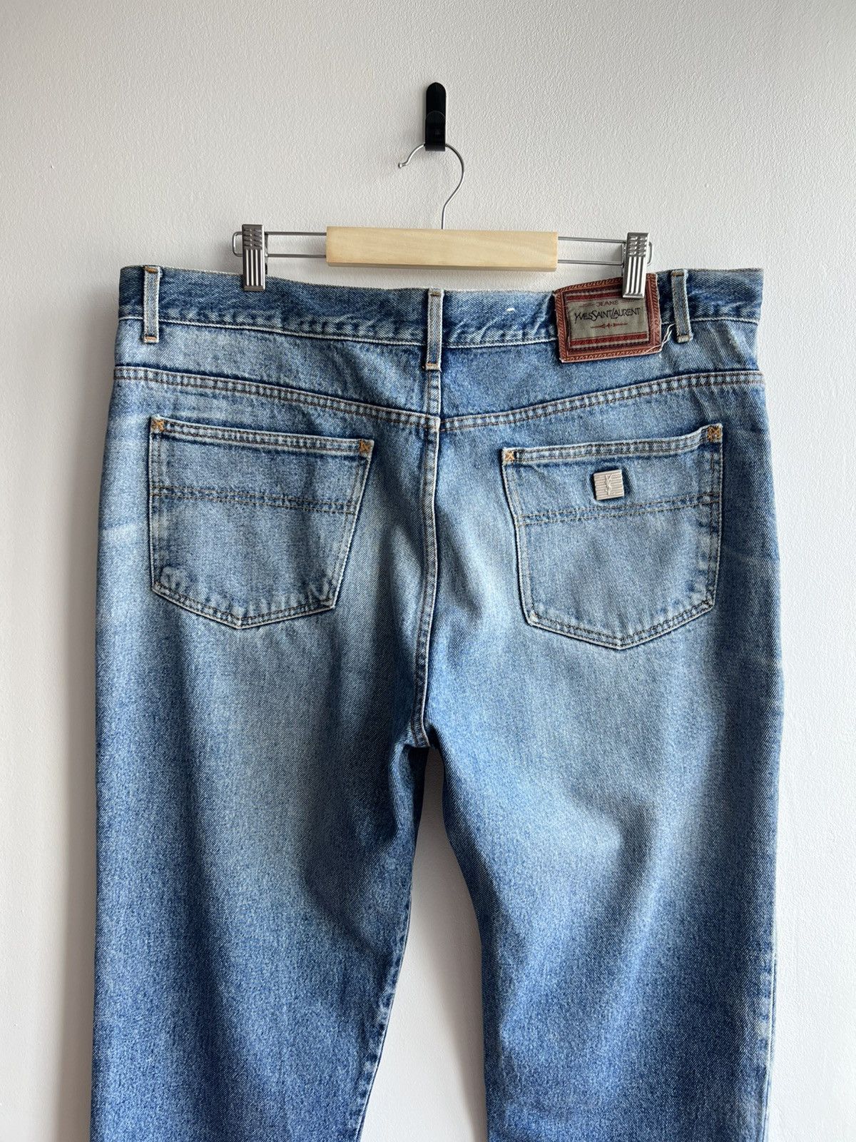 Yves Saint Laurent Vintage Yves Saint Laurent YSL Mens Blue Denim Jeans Pants Size US 39 - 4 Thumbnail
