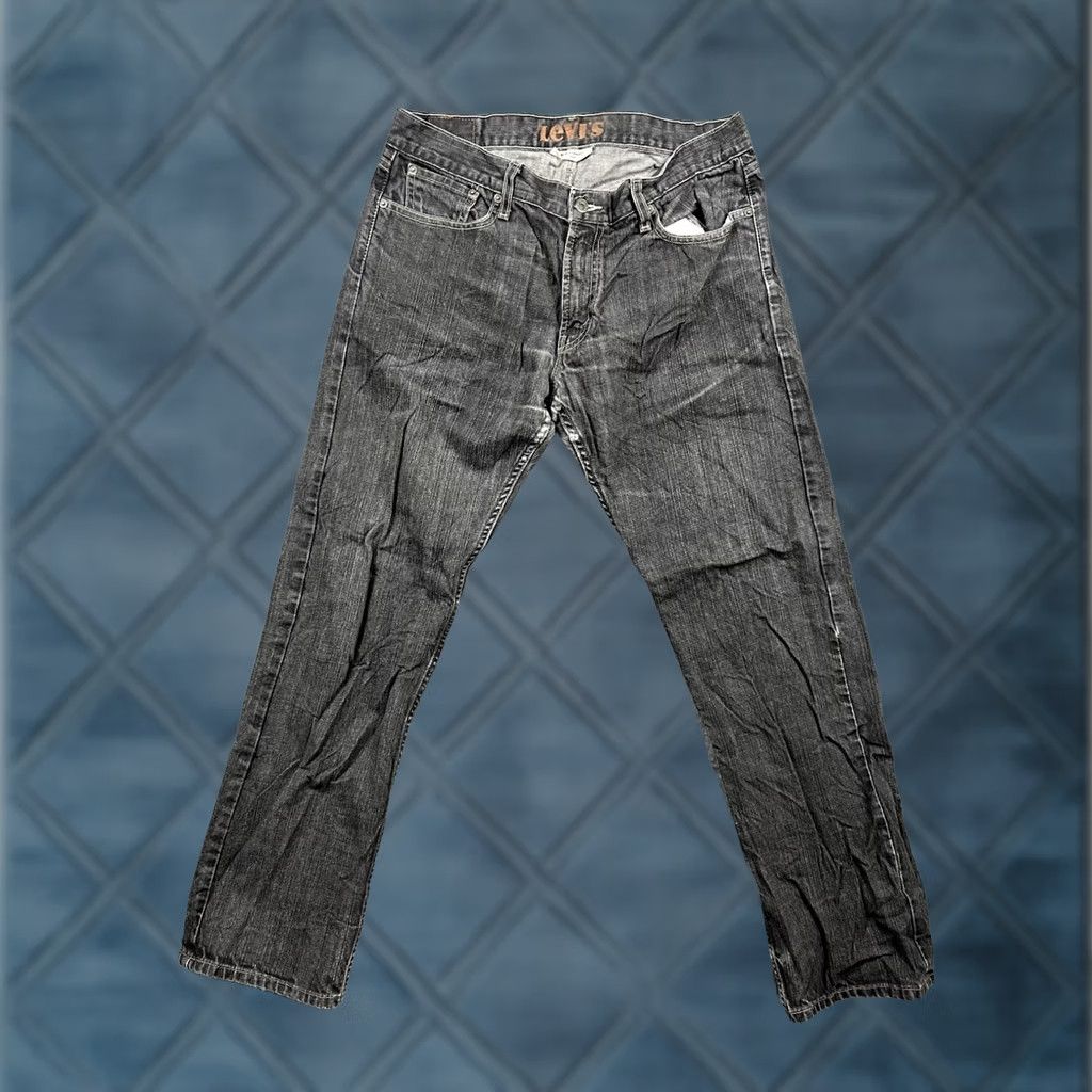 Levi's VINTAGE Levi's 514 Jeans Men Black Slim Straight 34x32 Distressed 5-Pocket Denim Regular 32in Inseam USA 500 Series Mens Size US 34 / EU 50 - 1 Thumbnail