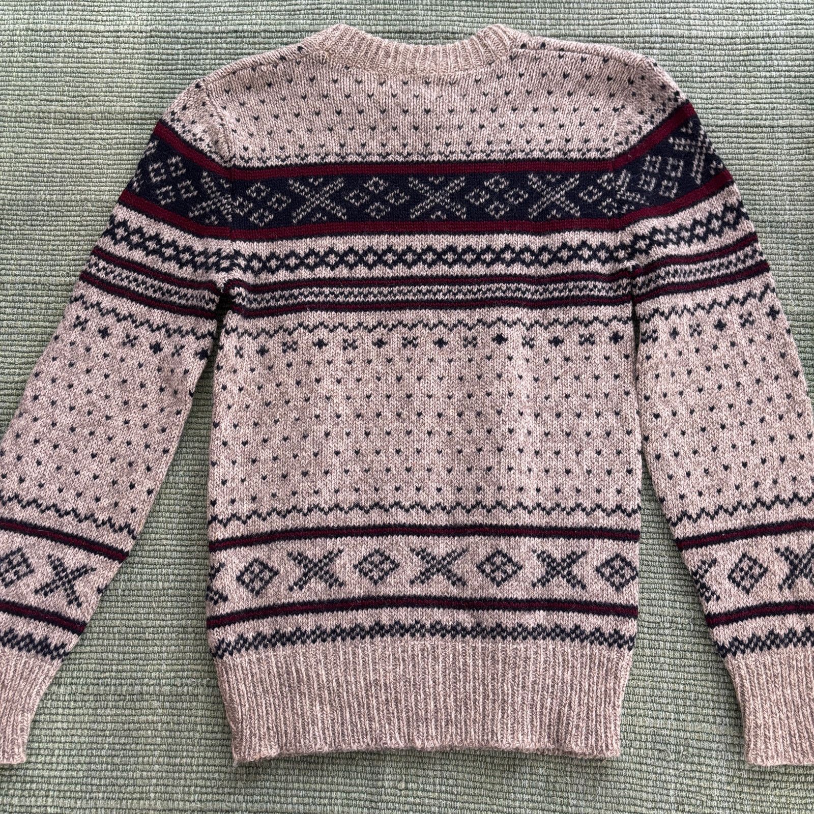 Sears × Vintage Vtg 70s Wool Knit Winter Pattern Sears Fieldmaster Sweater Size S / US 4 / IT 40 - 6 Thumbnail