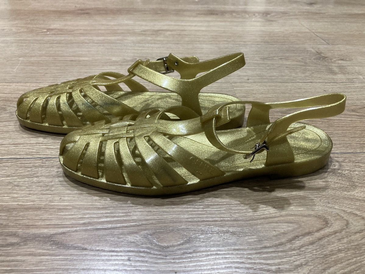 Celine Celine Gold Sandals Size:IT44 Size US 11 / EU 44 - 1 Thumbnail