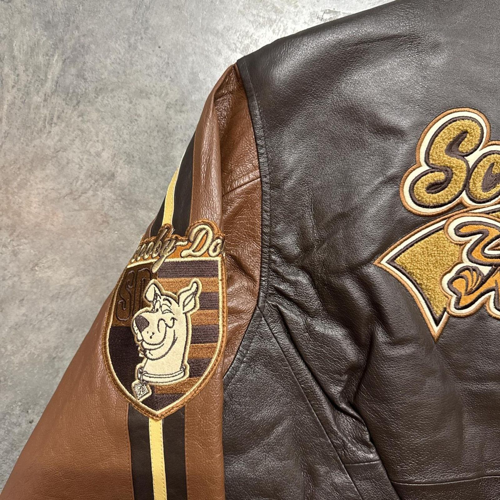 Vintage Vintage 90s NWT Scooby Doo Cartoon Network Leather Jacket Size US L / EU 52-54 / 3 - 3 Thumbnail