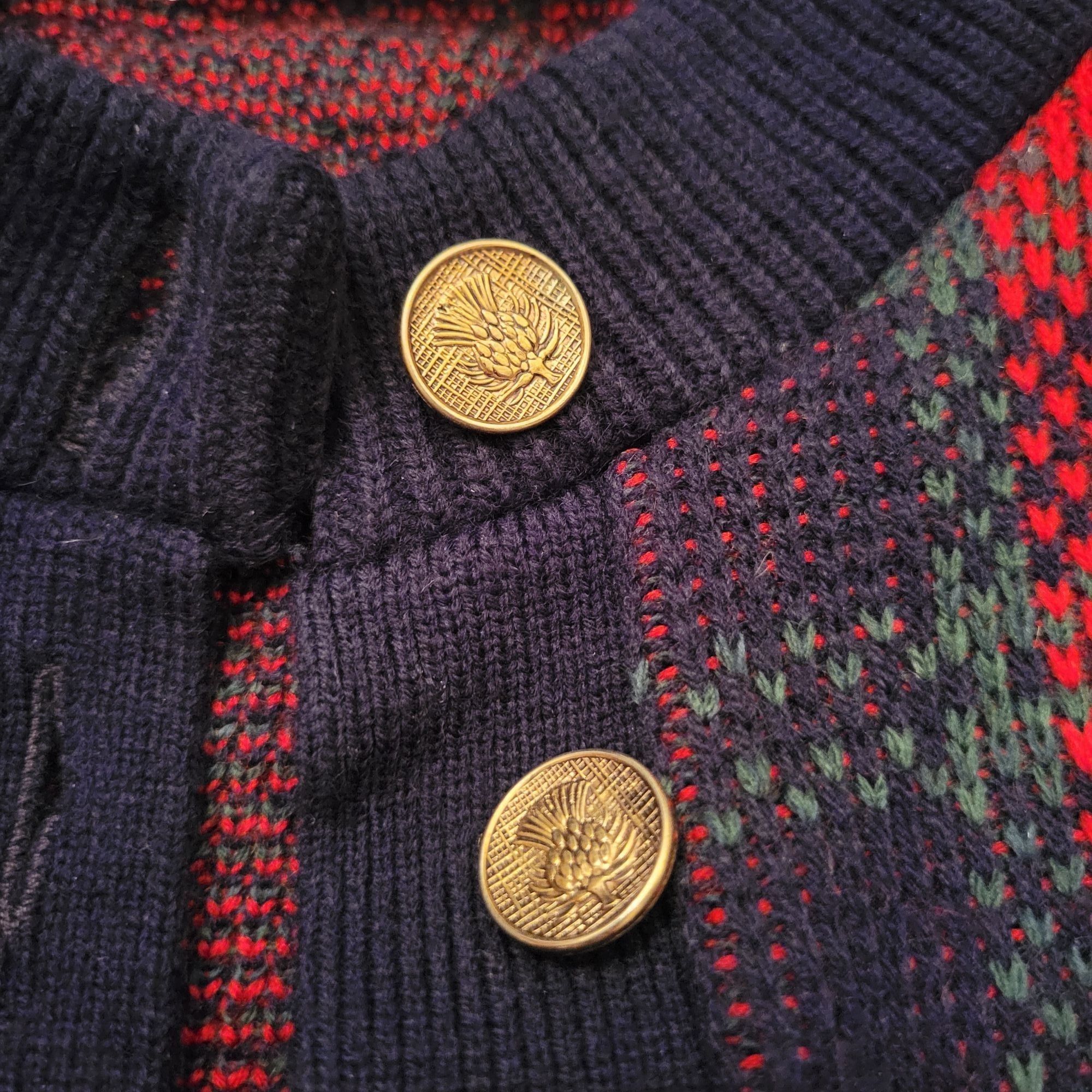 Other Vintage Rannoch Tartan Plaid Cardigan Sweater S Red Navy Acr Size S / US 4 / IT 40 - 4 Thumbnail