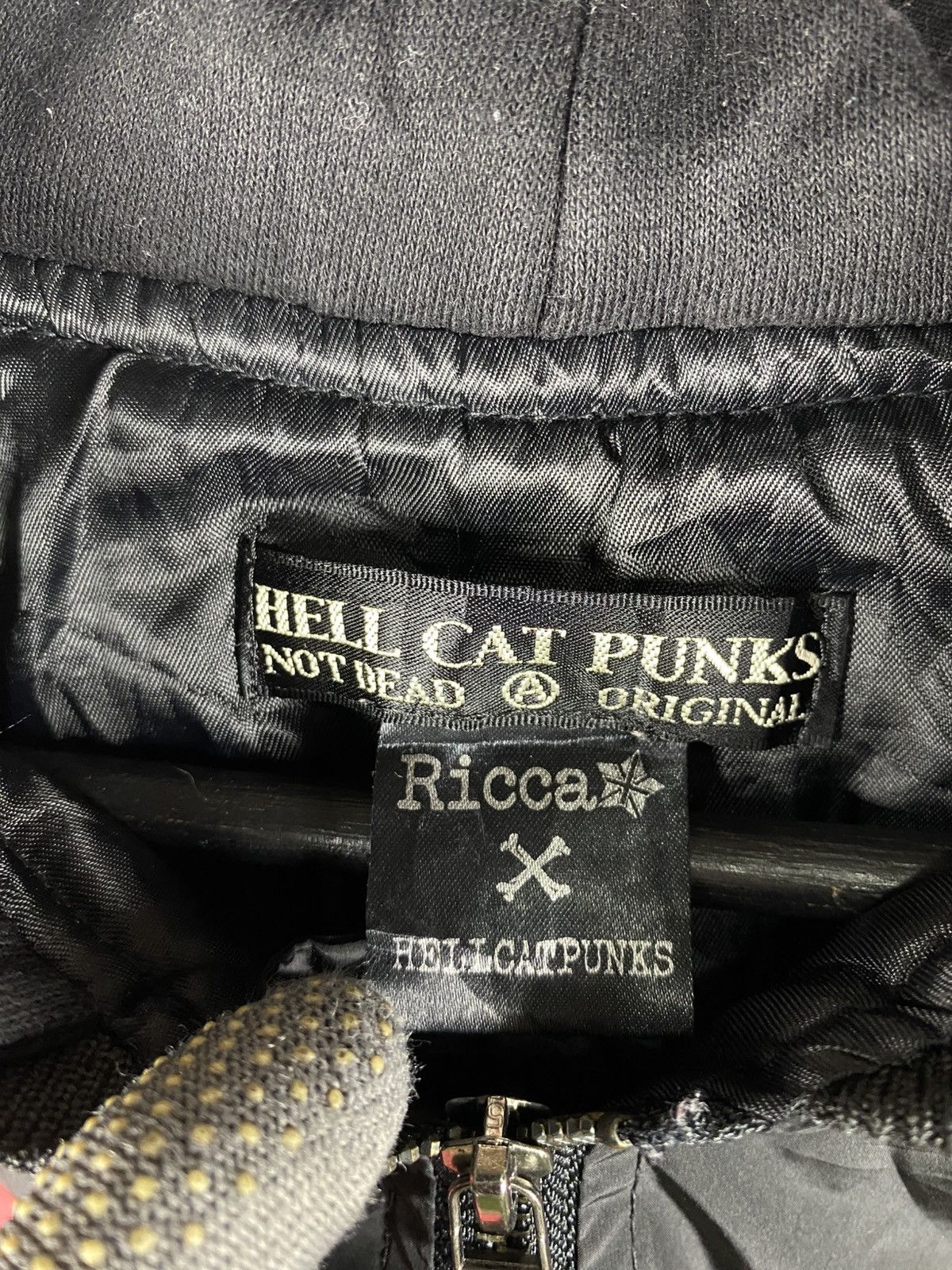Japanese Brand Vintage Hell Cat Punks Ricca Leopard Panel Hooded Punk Jacke Size ONE SIZE - 11 Thumbnail