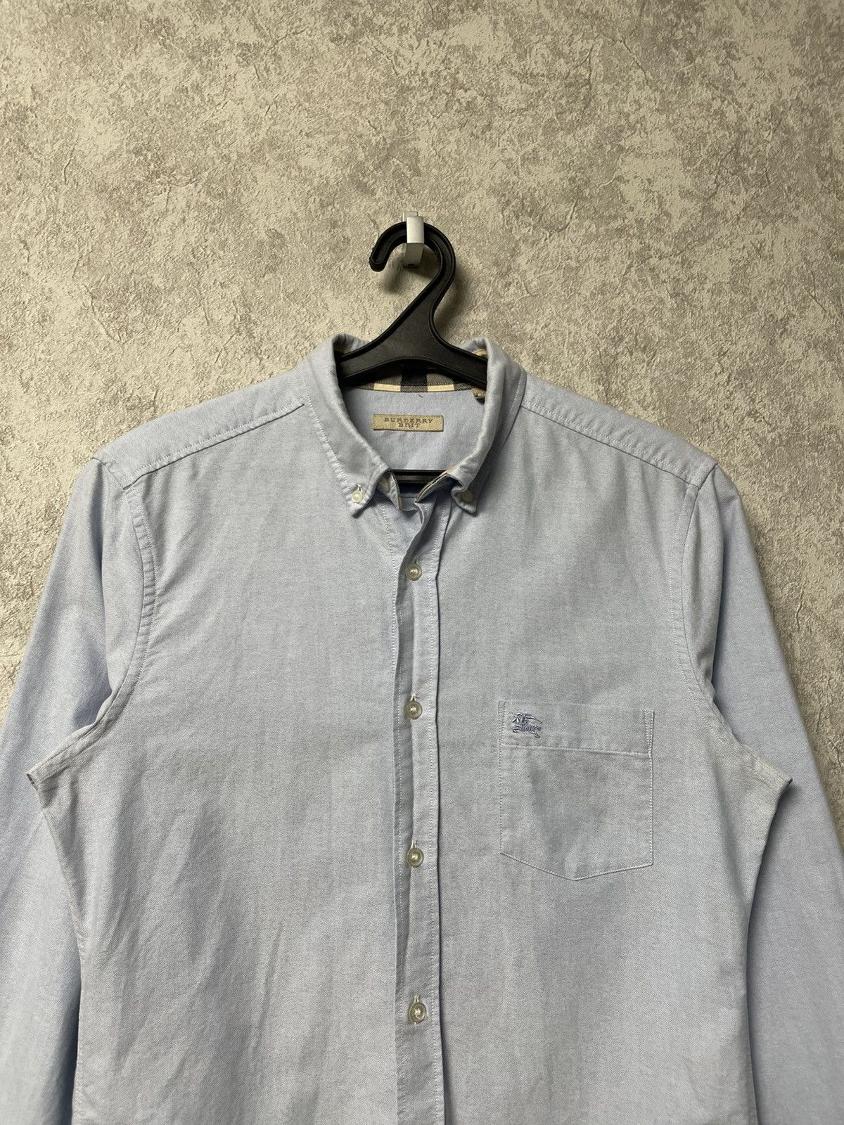 Burberry Vintage Burberry Nova Check Blue Long Sleeve Shirt Button Up Size US S / EU 44-46 / 1 - 5 Thumbnail