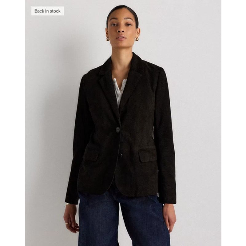 Quince Quince 100% Sude Blazer Charcoal Black Size S Size S / US 4 / IT 40 - 6 Thumbnail