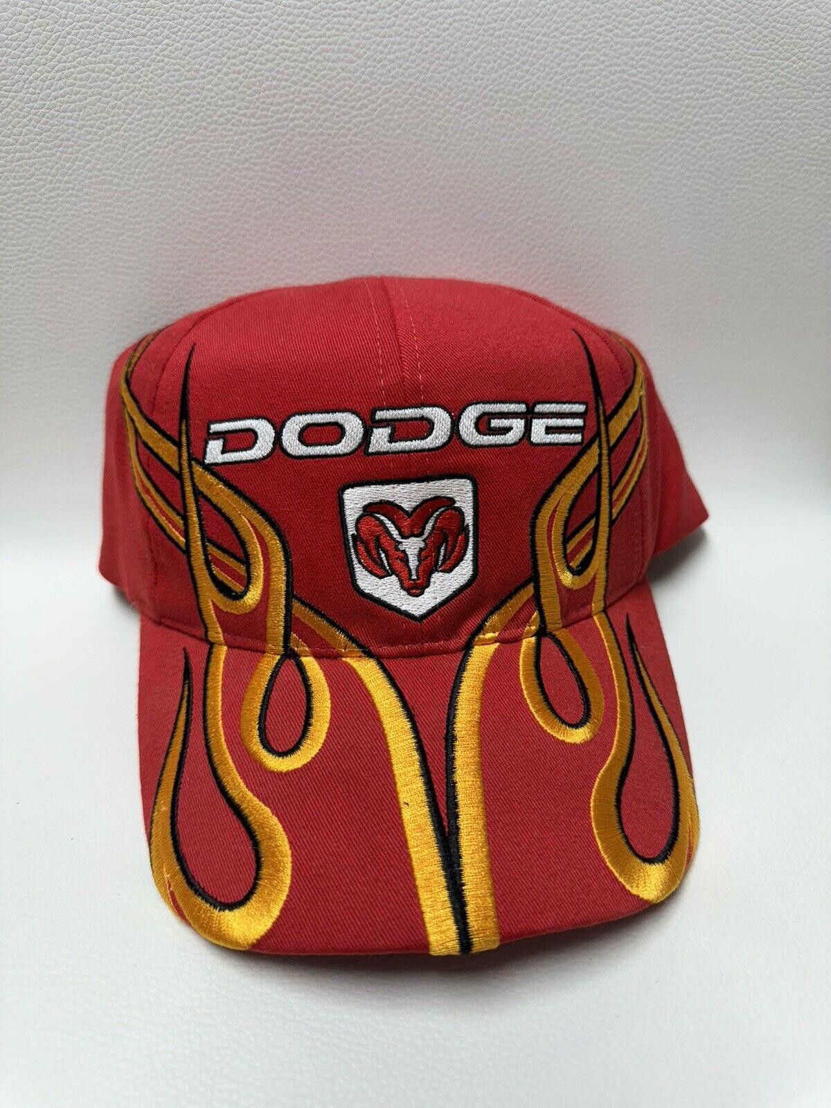 Vintage Dodge Truck Hat Unisex Adjustable Red Flames Ram Logo Hat Size ONE SIZE - 2 Thumbnail