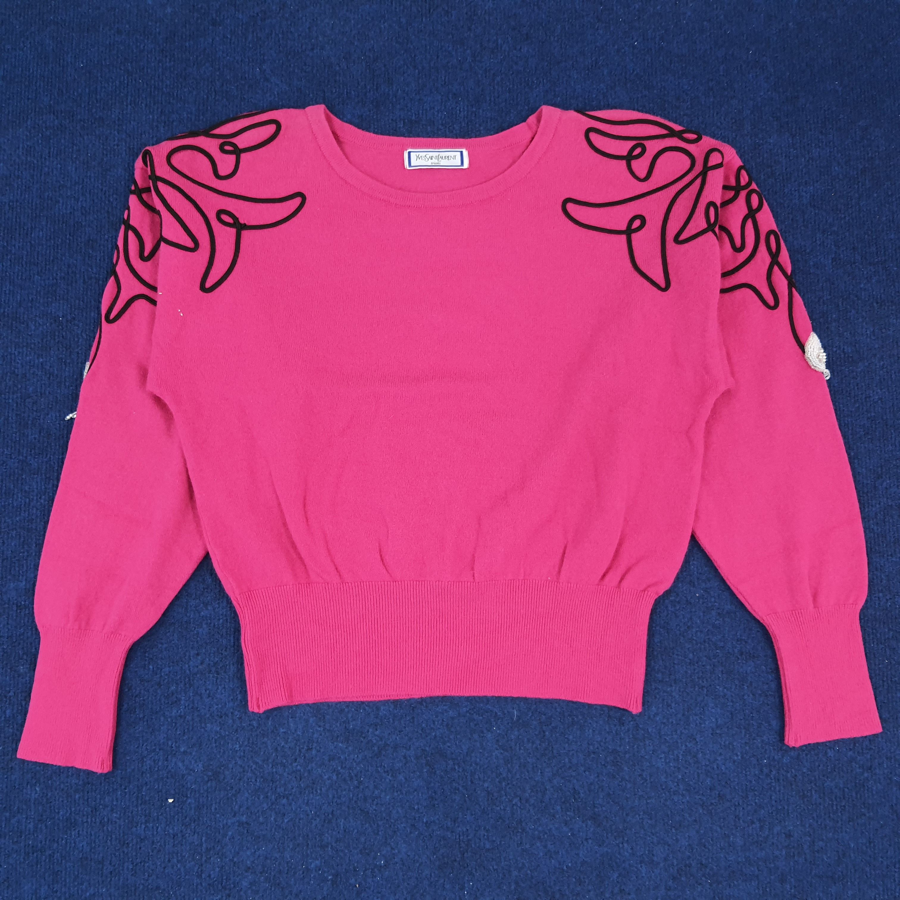 Vintage × Yves Saint Laurent Vintage Yves Saint Laurent Paris YSL Designer Sweatshirts Size S / US 4 / IT 40 - 1 Thumbnail