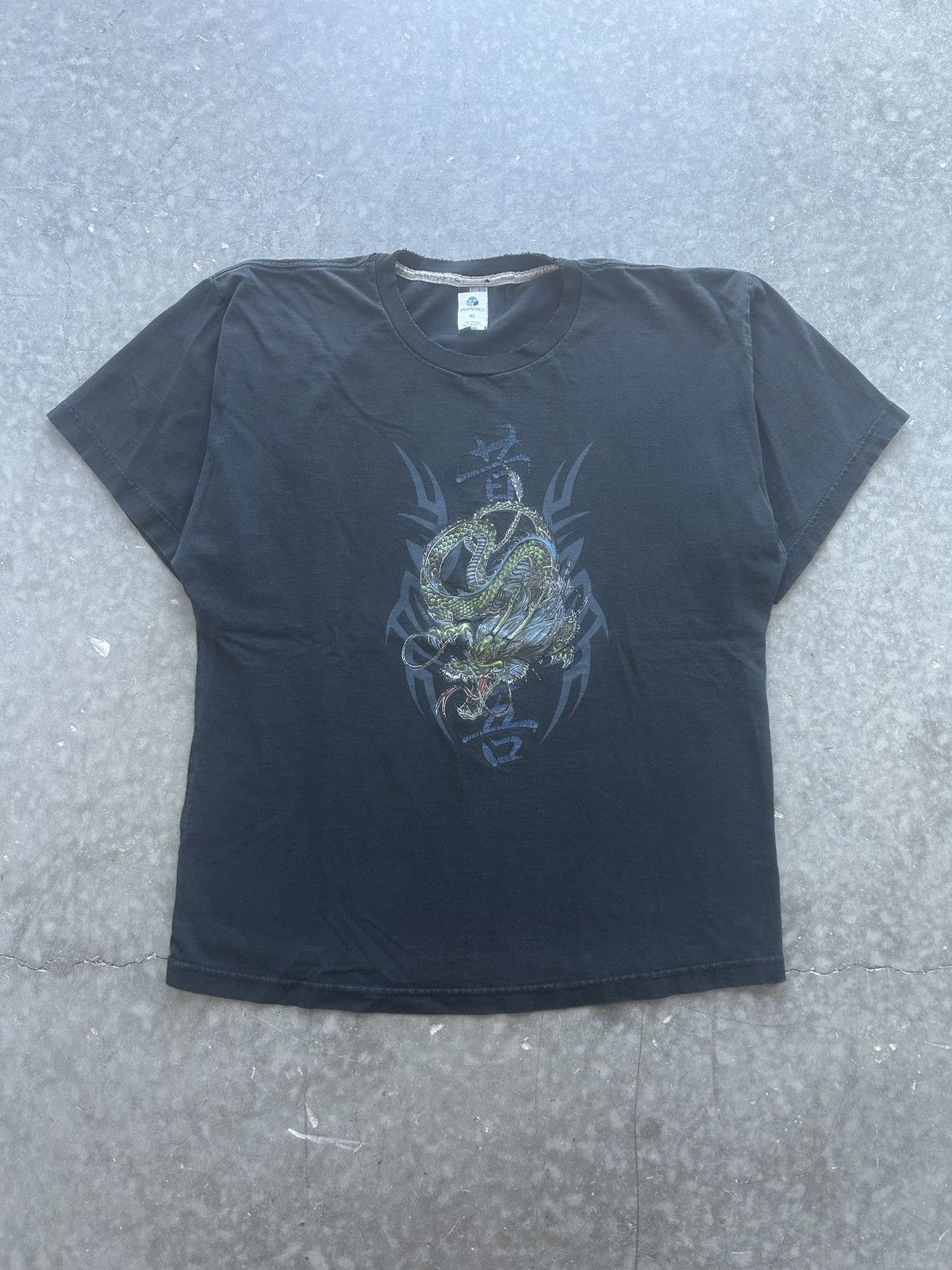 Japanese Brand × Vintage Vintage Y2K Phys Sci Tribal Dragon Graphic Tee Size US L / EU 52-54 / 3 - 1 Thumbnail