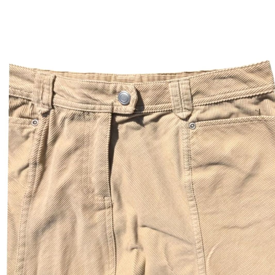 Madison Madison & Max Skirt A-Line Corduroy 10P Petite Women Beige Knee Length Zipper Button EUC Size 32" / US 10 / IT 46 - 3 Thumbnail